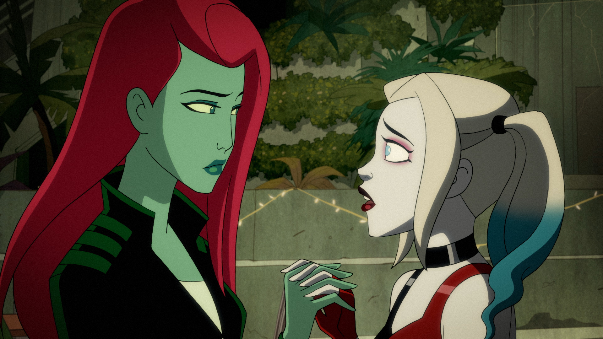 Poison Ivy and Harley Quinn in the DC Universe show 'Harley Quinn,' Season 2.