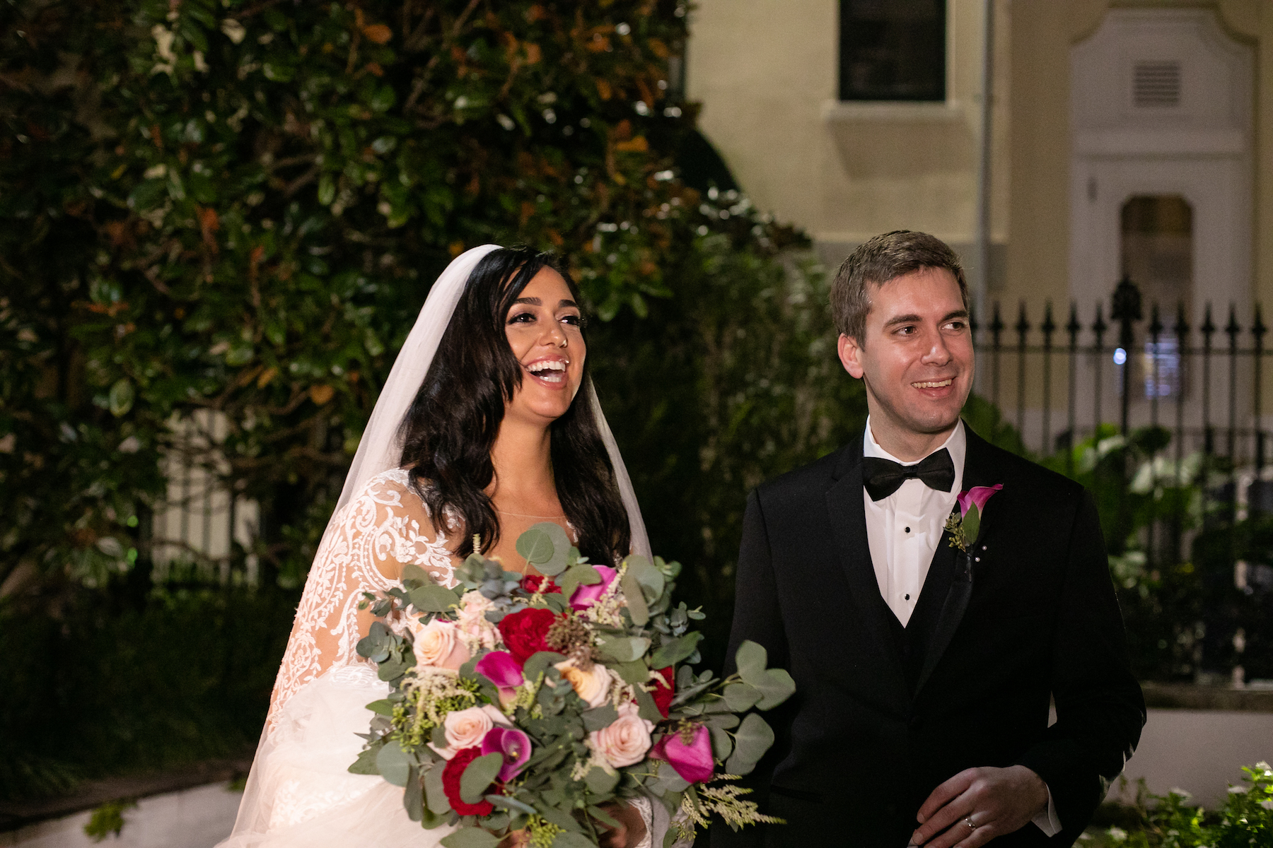 Christina and Henry on their wedding day