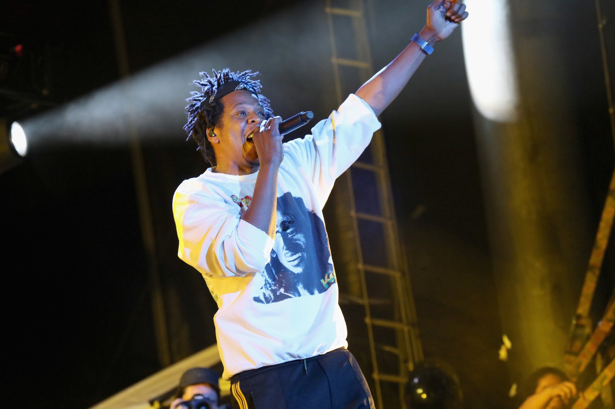 Jay-Z performs onstage