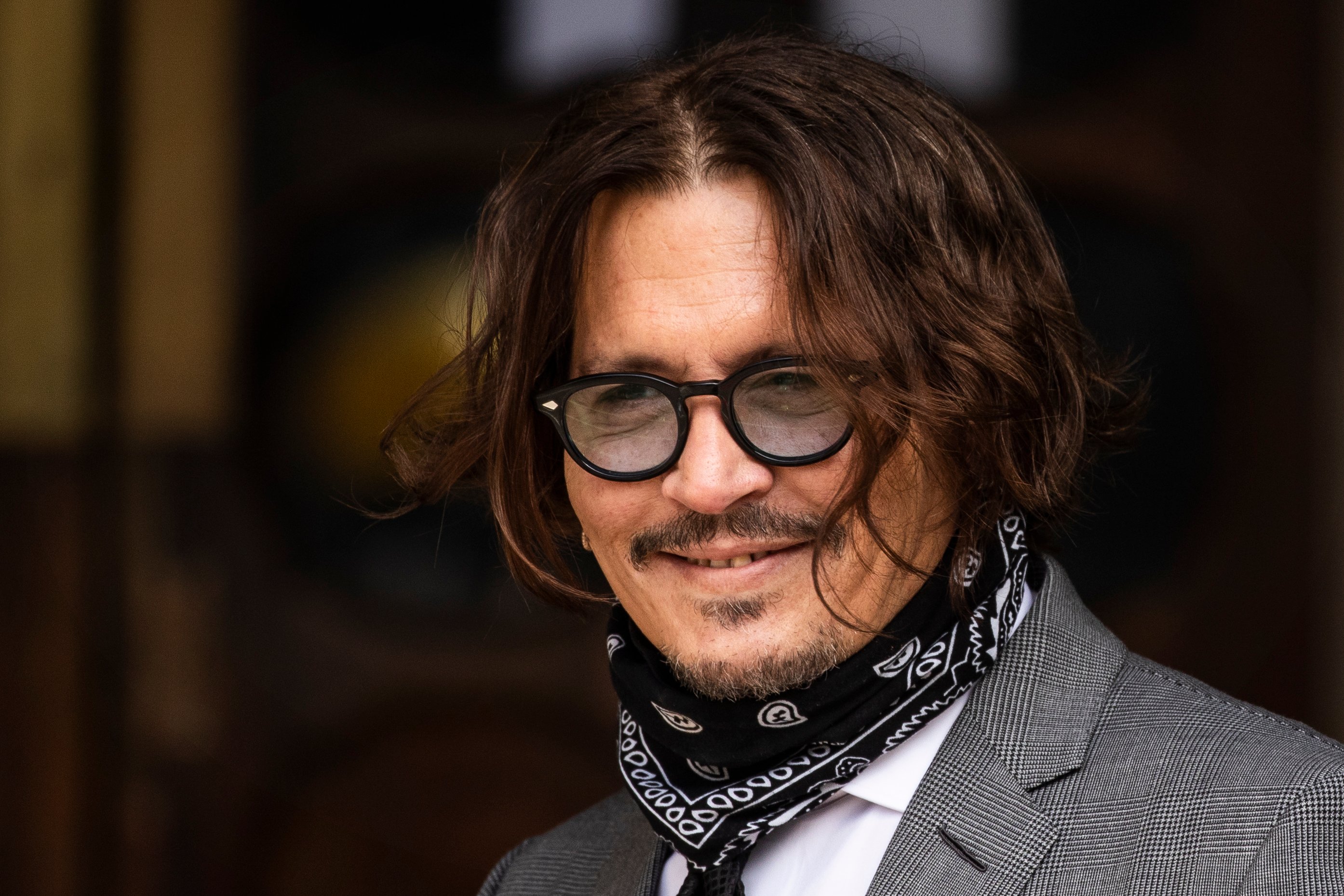 Actor Johnny Depp arrives at the Royal Courts of Justice, Strand on July 13, 2020 in London, England. American actor Johnny Depp is taking News Group Newspapers, publishers of The Sun, to court over allegations that he was violent towards his ex-wife, Amber Heard, 34.