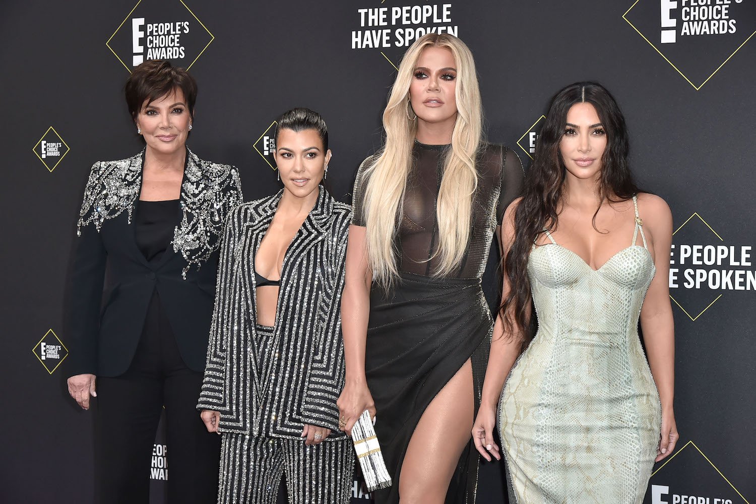 Kris Jenner, Kourtney Kardashian, Khloe Kardashian, and Kim Kardashian attend 2019 E! People's Choice Awards