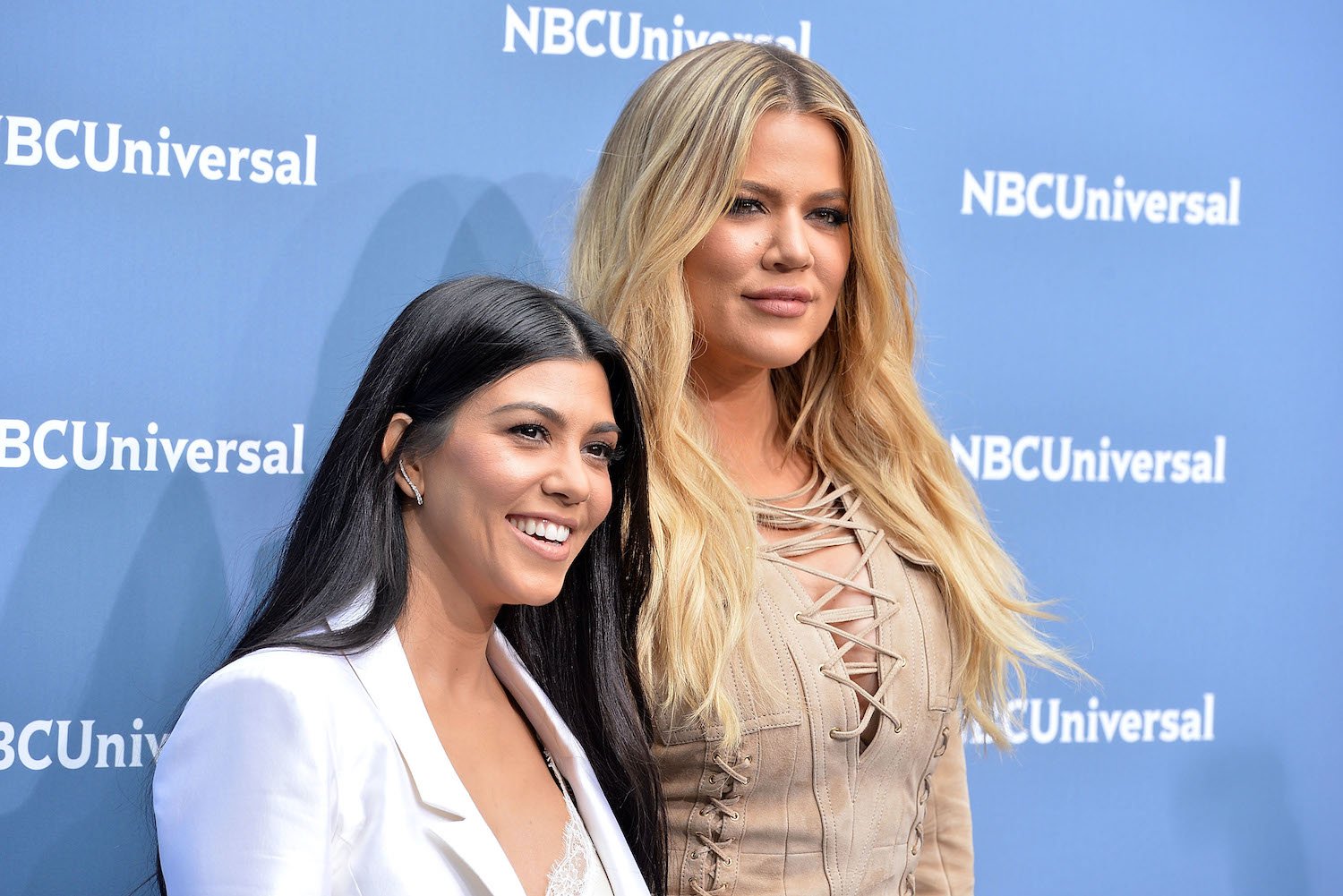 Kourtney and Khloe Kardashian at 2016 NBCUniversal Upfront presentation