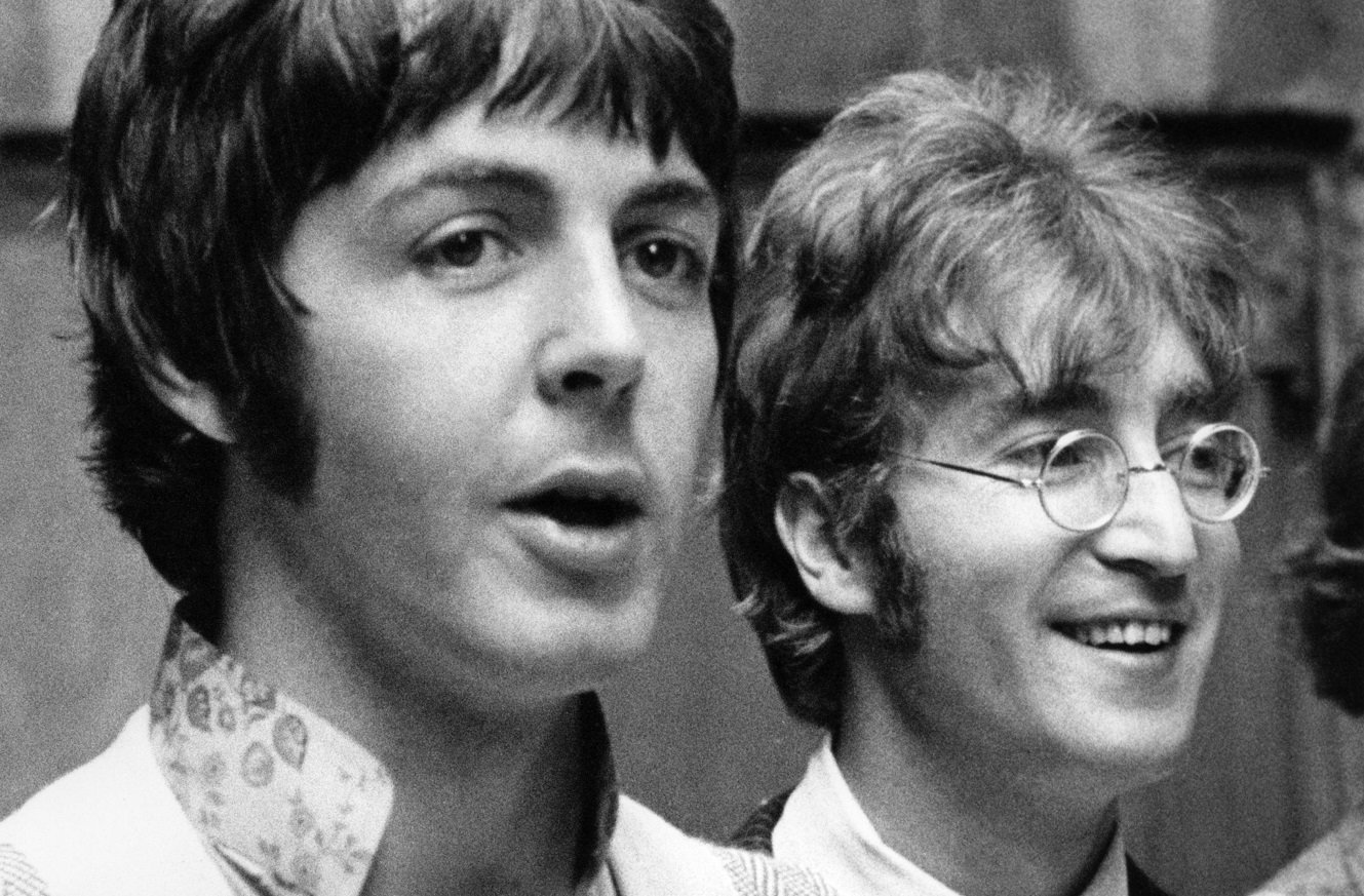 McCartney and Lennon smiling