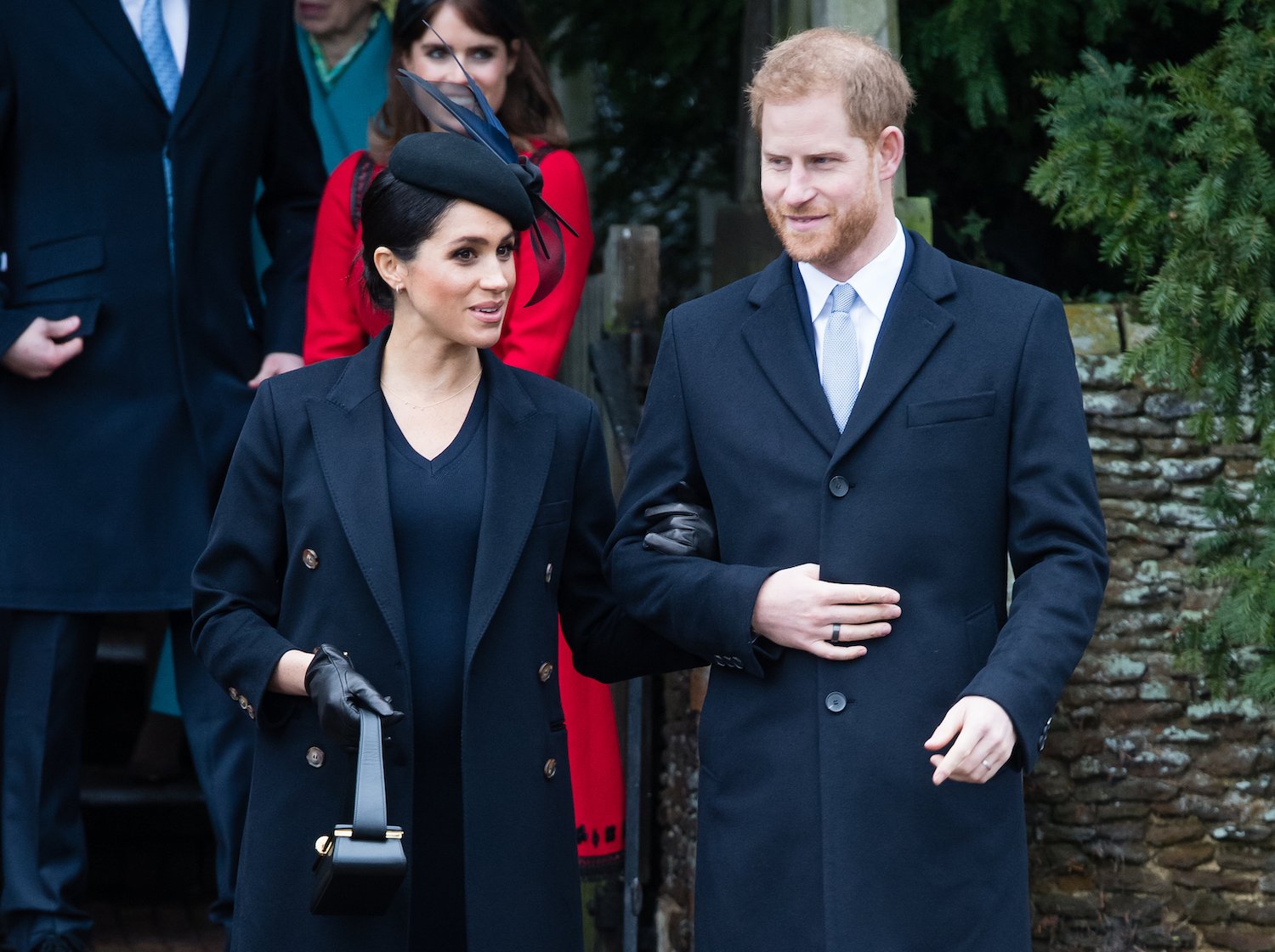 Meghan Markle and Prince Harry attend Christmas Day Church service at Church of St Mary Magdalene on the Sandringham estate