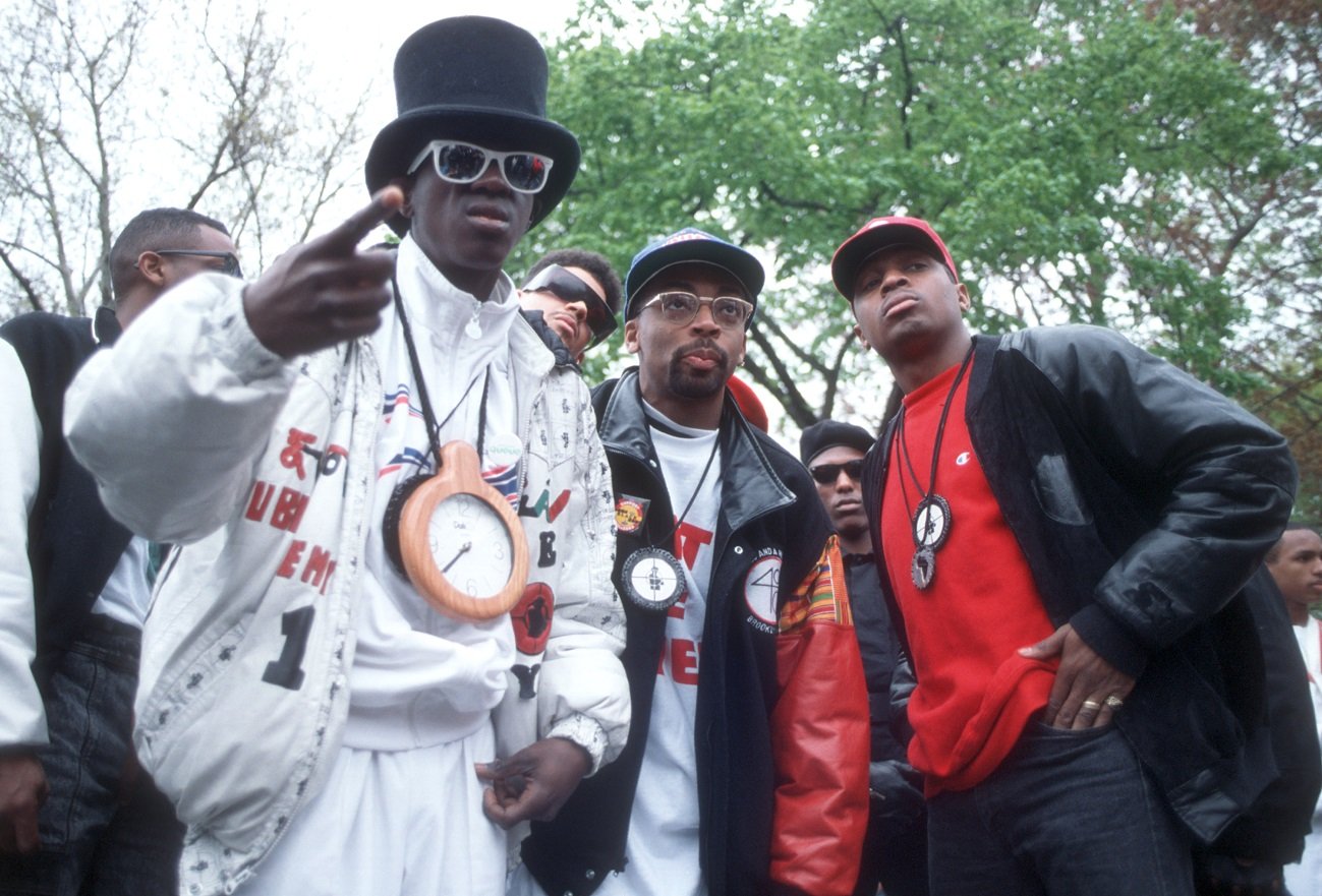 Spike and Public Enemy shooting the 'Fight the Power' video