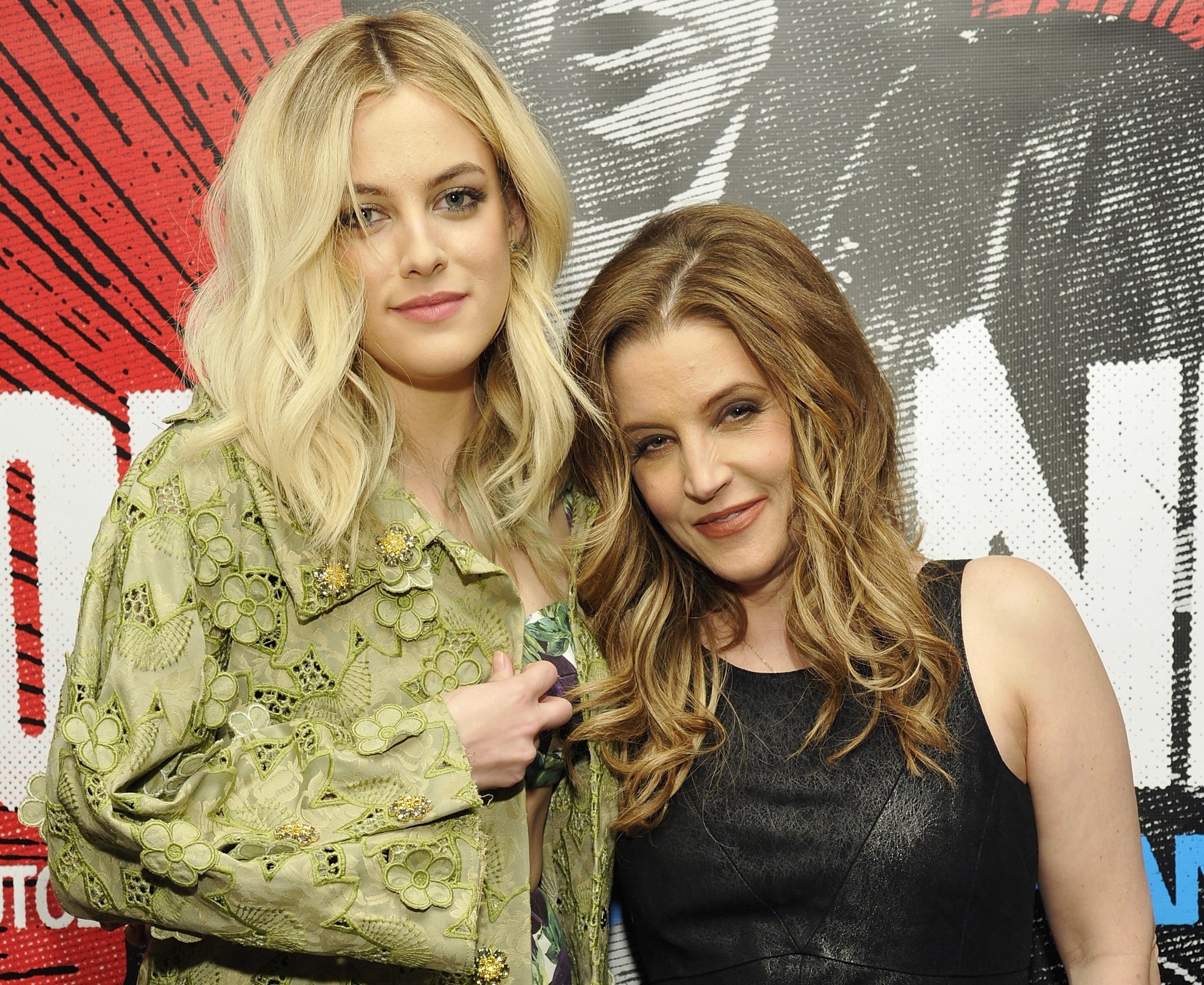 Riley Keough and Lisa Marie Presley on April 27, 2012 in West Hollywood, California.