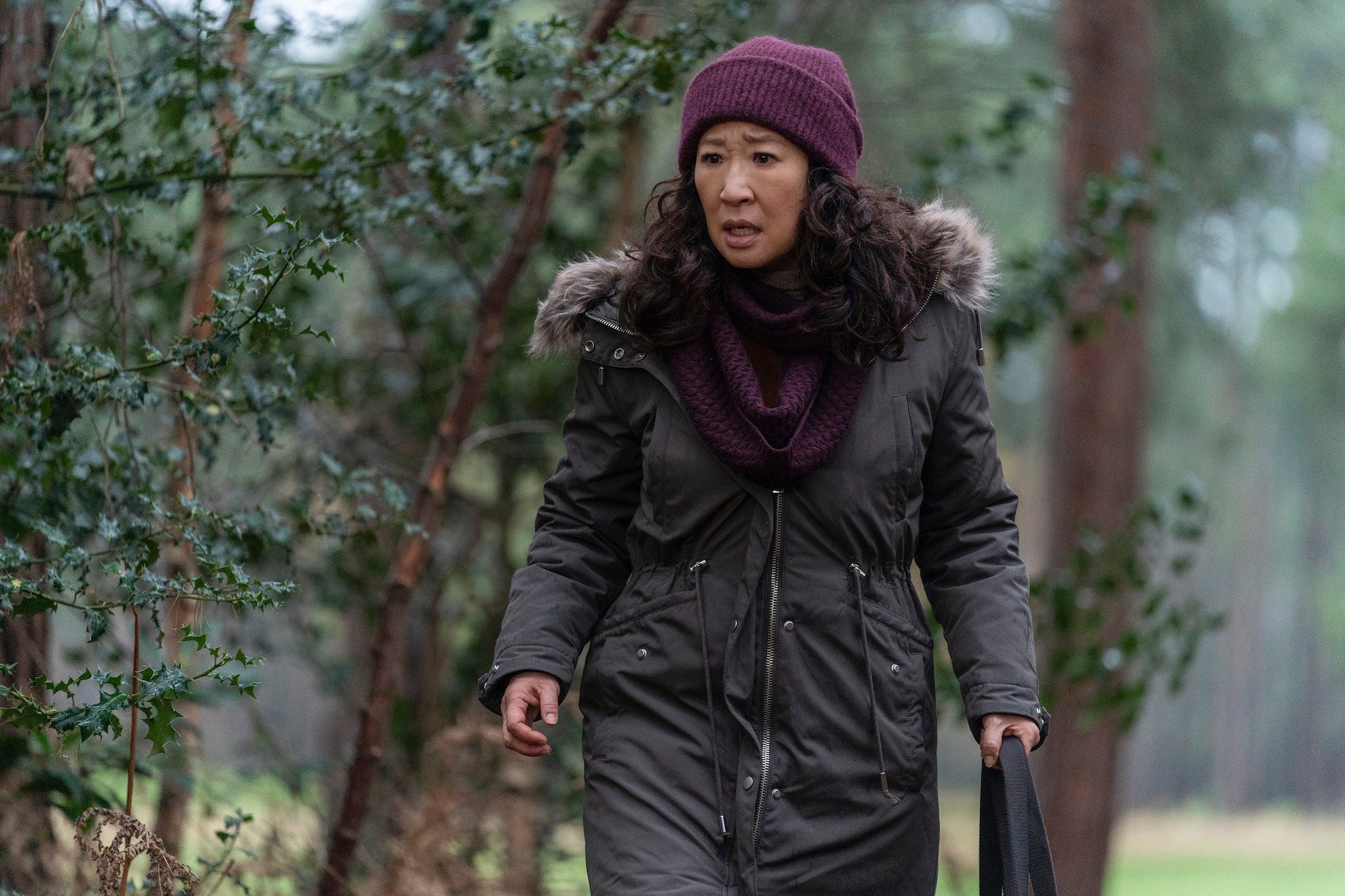 Sandra Oh as Eve Polastri comes across Dasha in Season 3 of 'Killing Eve'