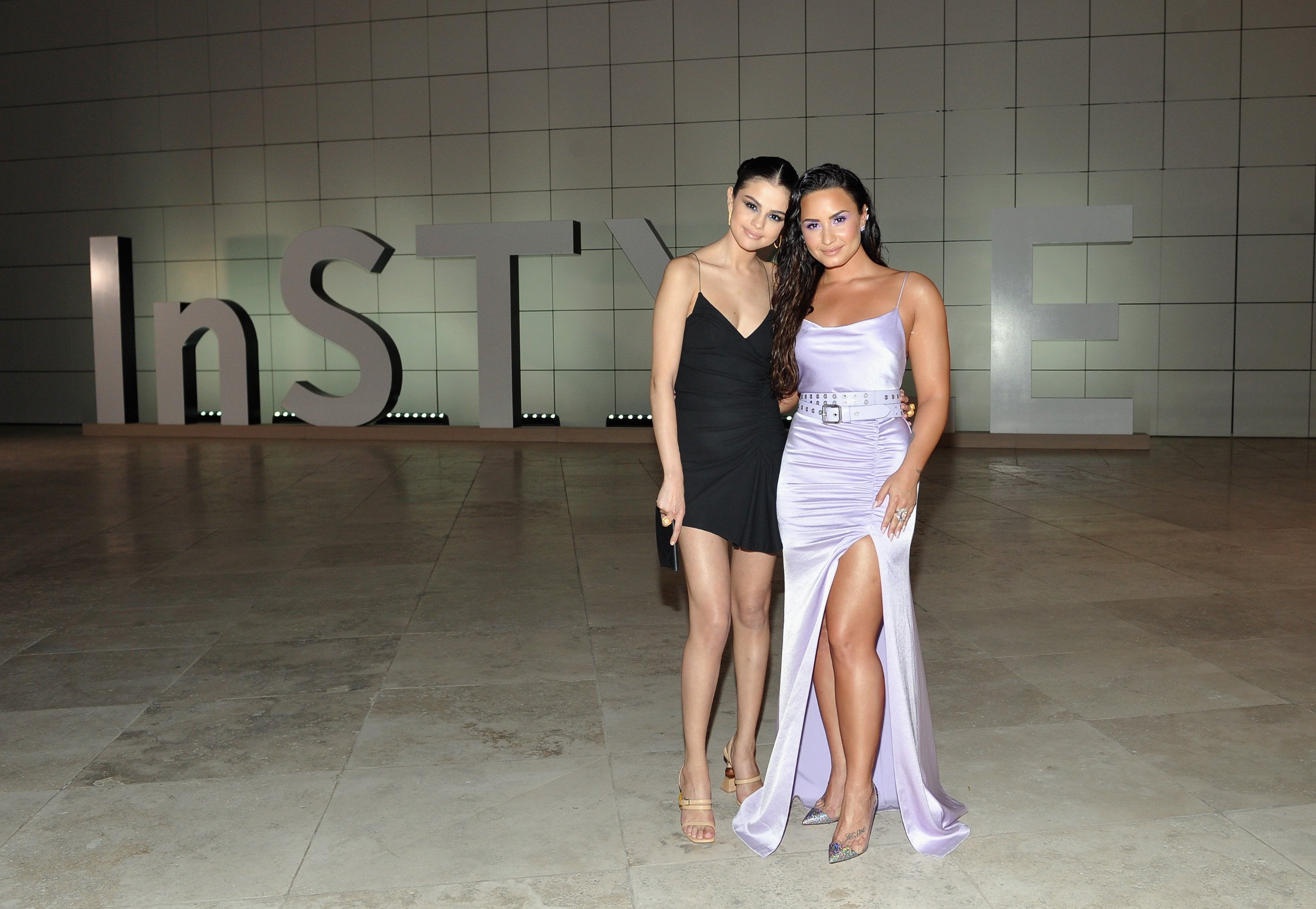 Selena Gomez (L) and Demi Lovato attend the Third Annual 'InStyle Awards' on October 23, 2017 in Los Angeles, California.