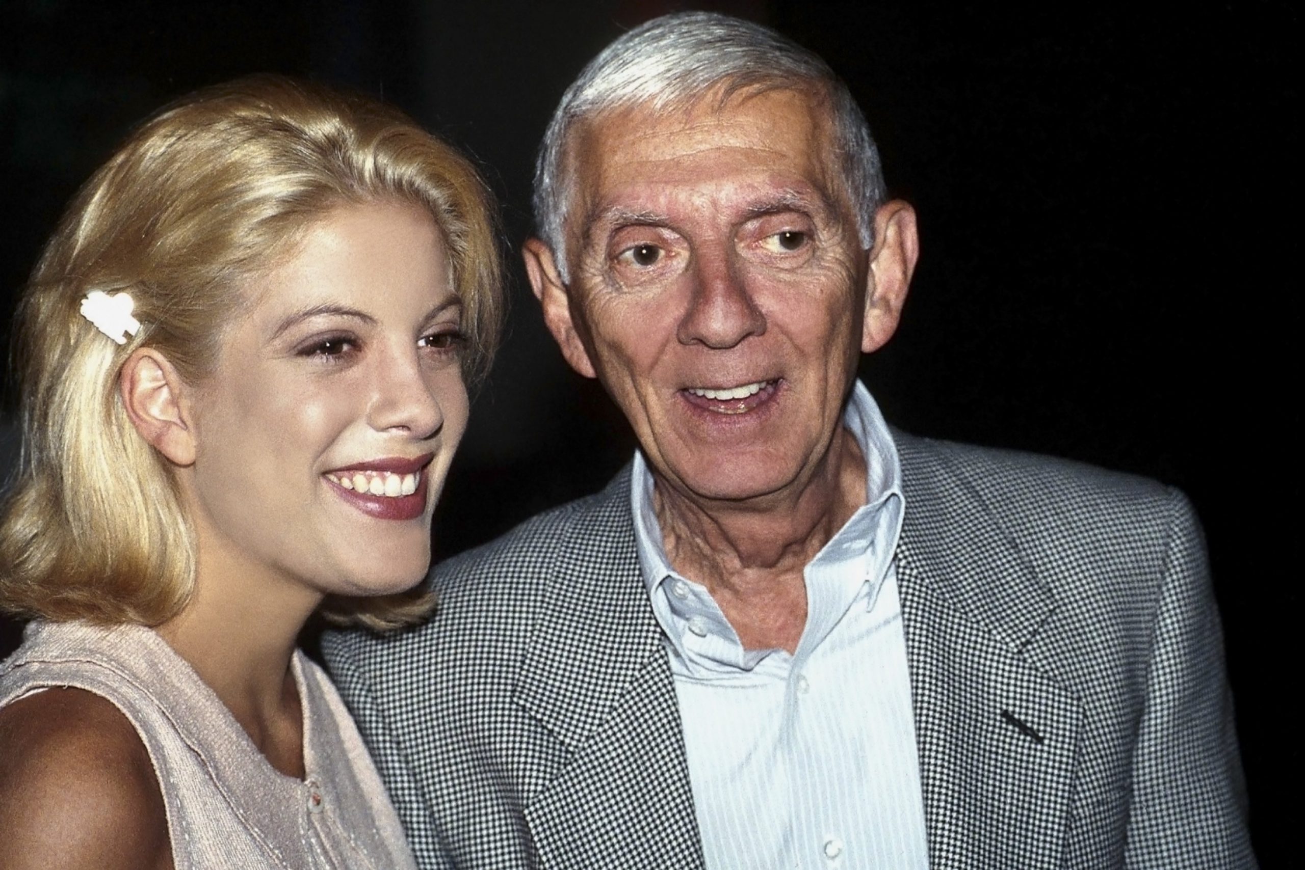 Tori Spelling and Aaron Spelling