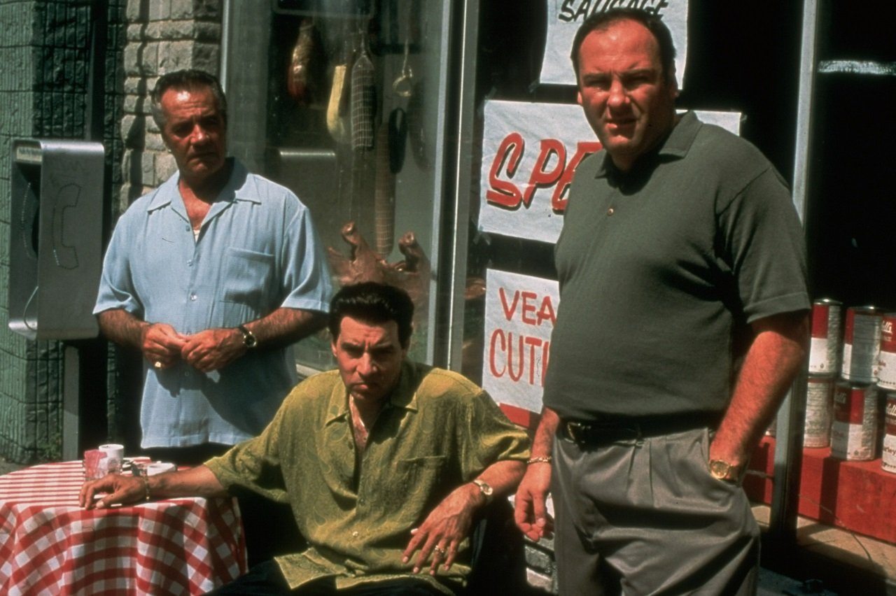 'Sopranos' stars standing outside a filming location