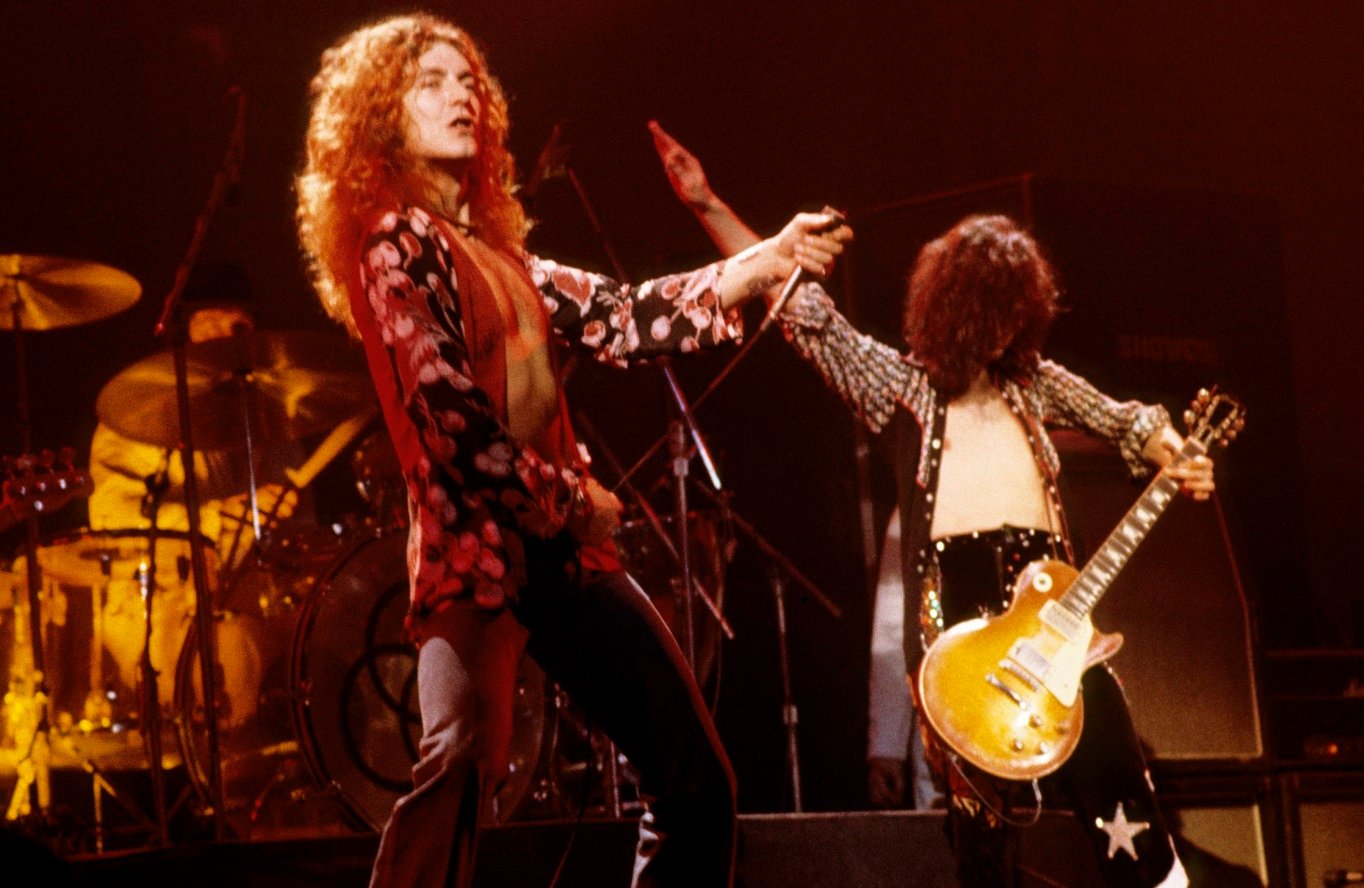 Robert Plant and Jimmy Page in 1975