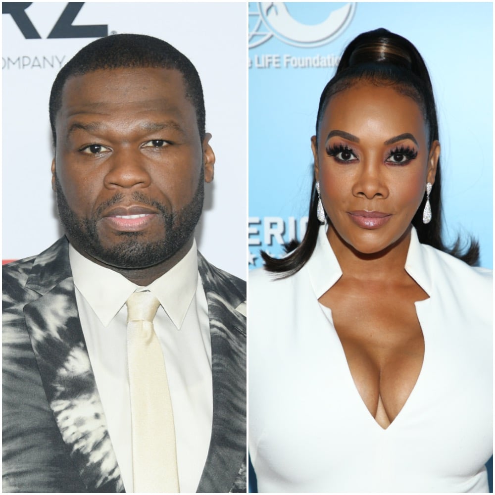 50 Cent and Vivica A. Fox in a photo collage50 Cent and Vivica A. Fox in a photo collage