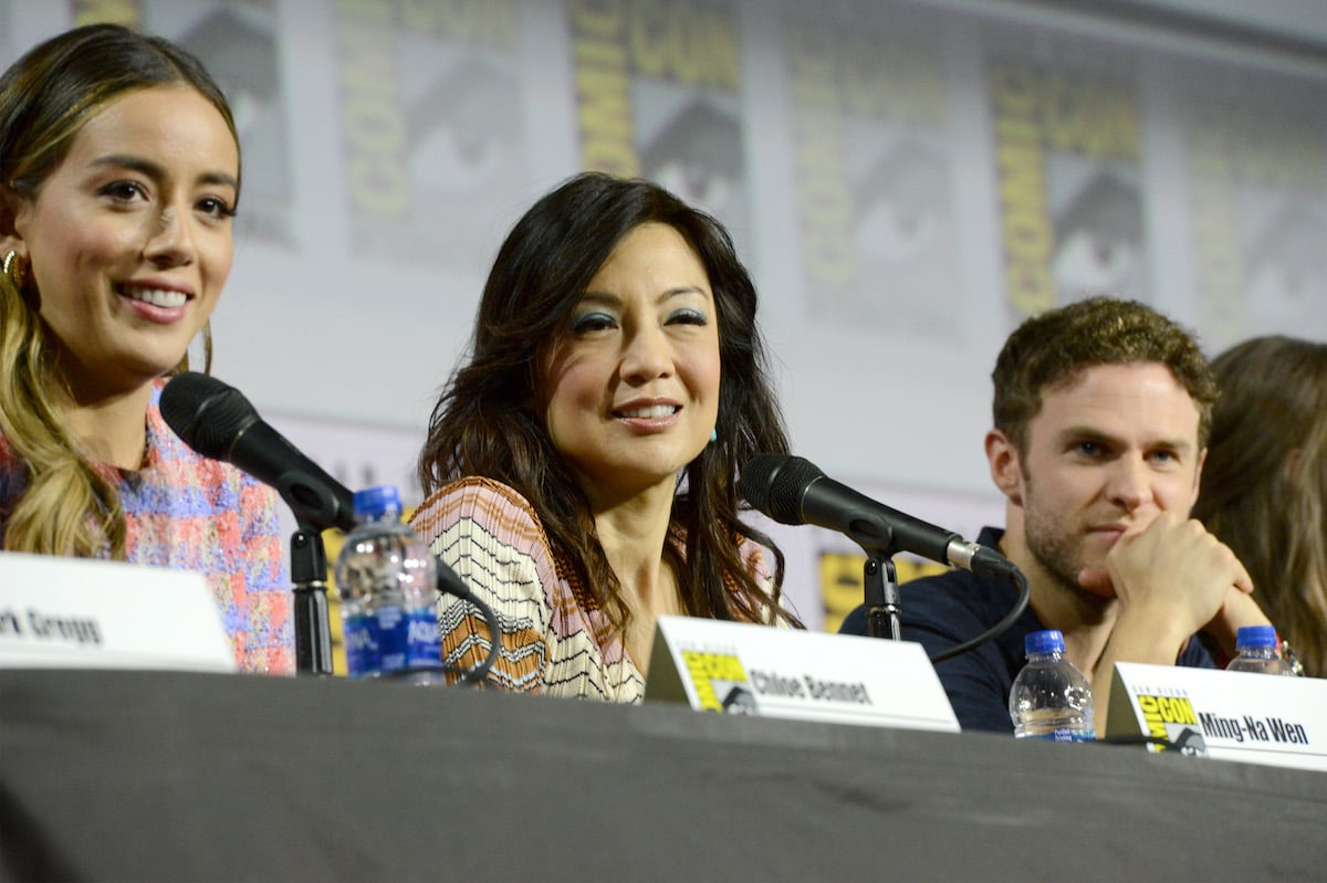 Chloe Bennet, Ming-Na Wen, and Iain De Caestecker at San Diego Comic-Con