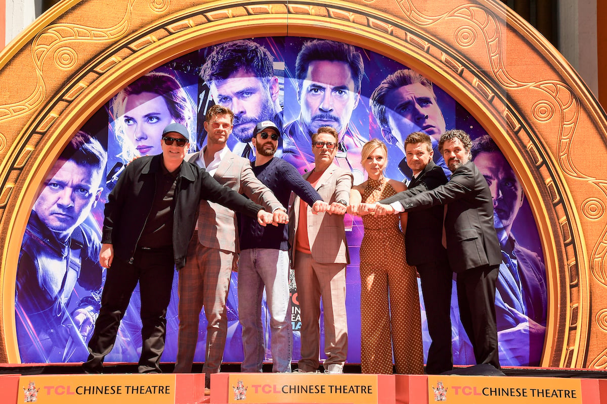 Kevin Feige and the cast of 'Avengers: Endgame'