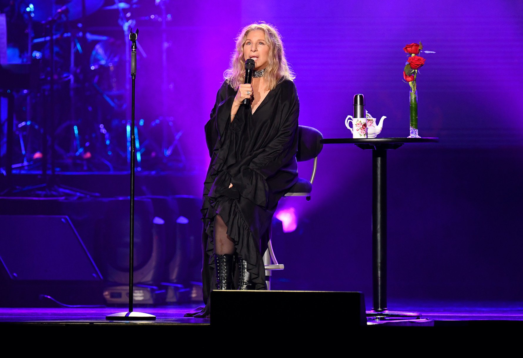 Barbra Streisand performs in concert