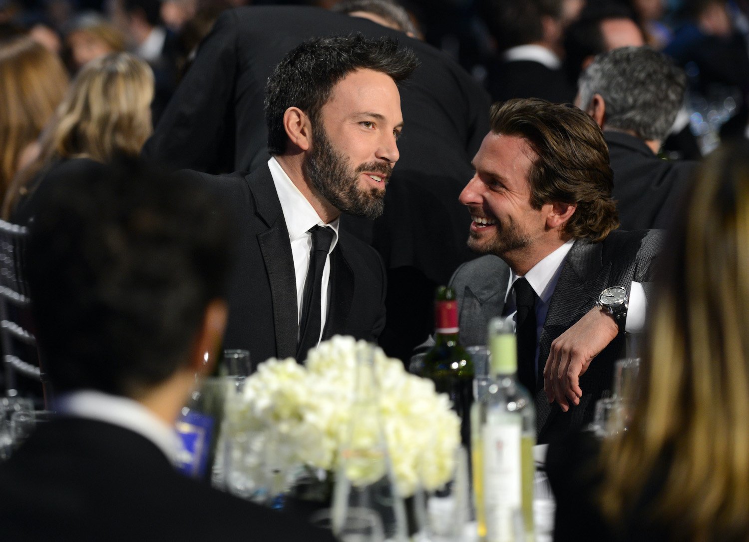 Ben Affleck and Bradley Cooper talk at the 2013 Critics' Choice Movie Awards