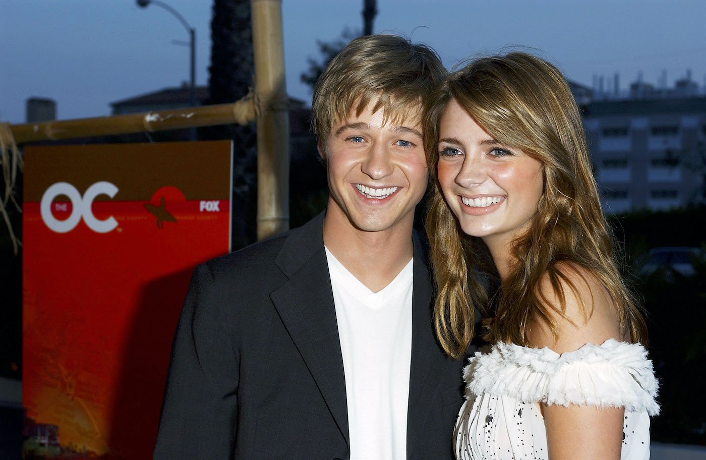 Ben McKenzie and Mischa Barton arrive at a premiere party for 'The O.C.'