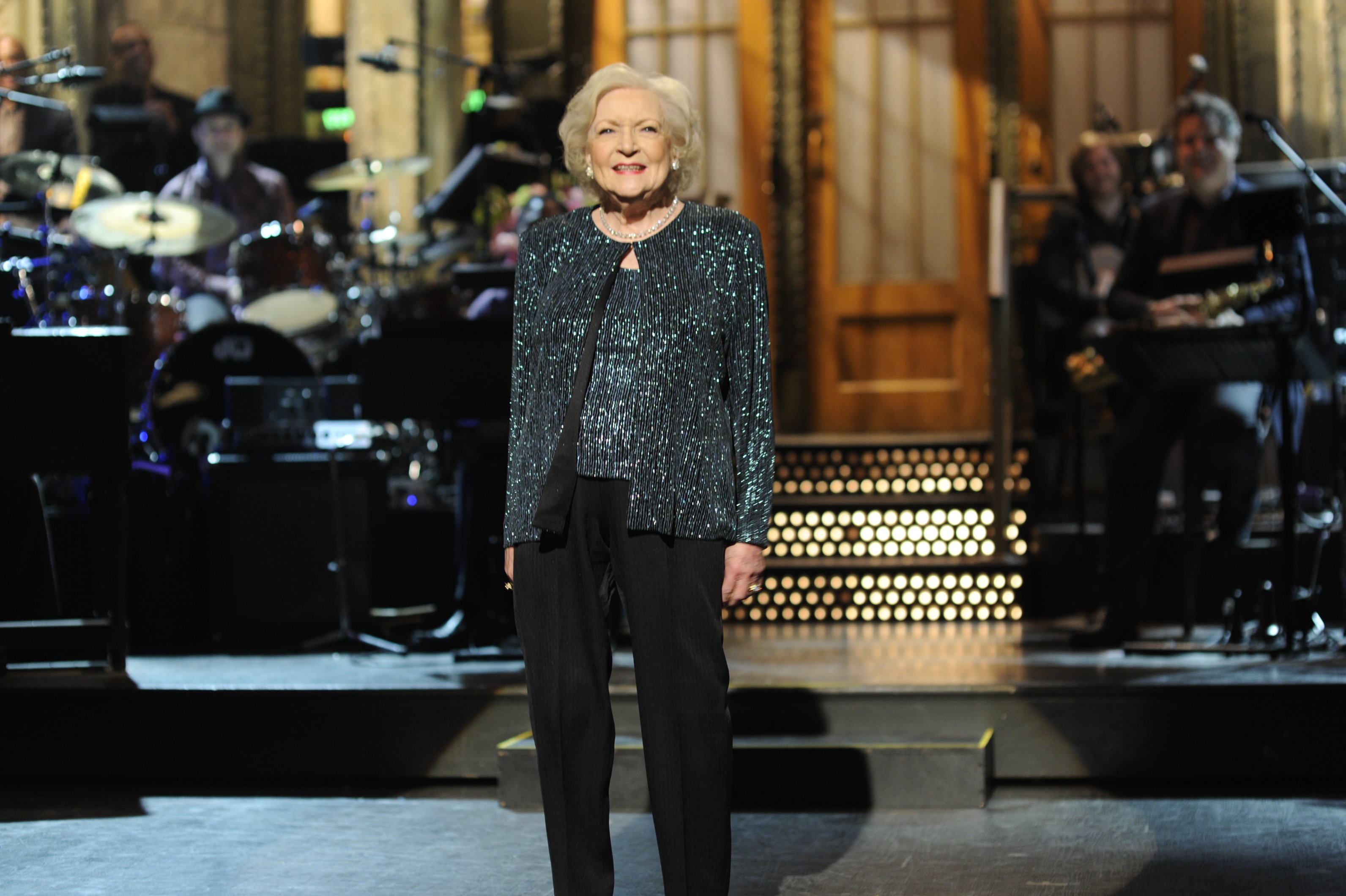 Betty White on Saturday Night Live | Photo by Dana Edelson/NBCU Photo Bank/NBCUniversal via Getty Images via Getty Images