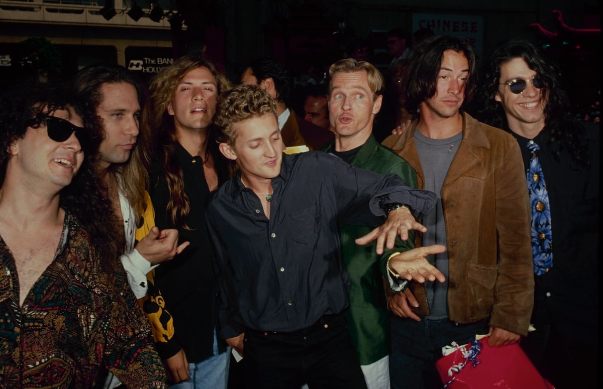 Alex Winter, William Sadler, and Keanu Reeves at the 'Bill & Ted's Bogus Journey' premiere