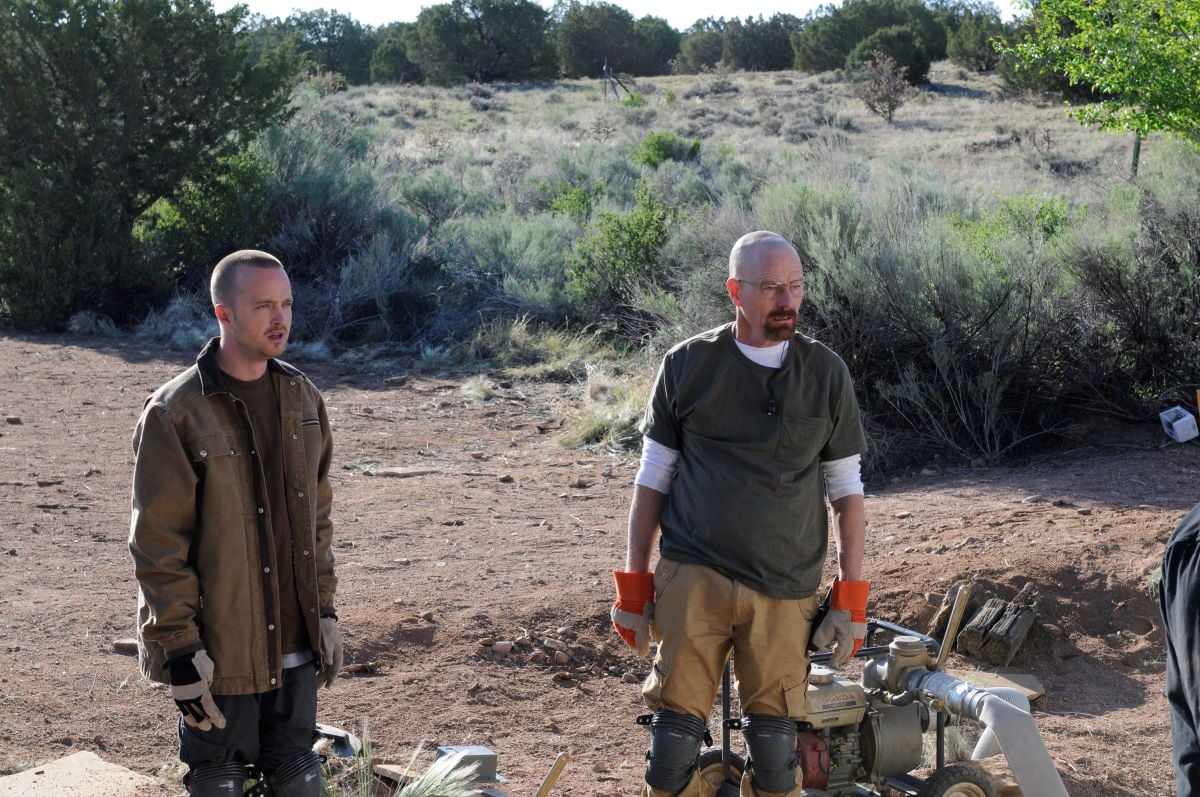 Bryan Cranston and Aaron Paul, who will appear in 'Better Call Saul' Season 6, appear as Walter White and Jesse Pinkman in a scene from 'Breaking Bad'