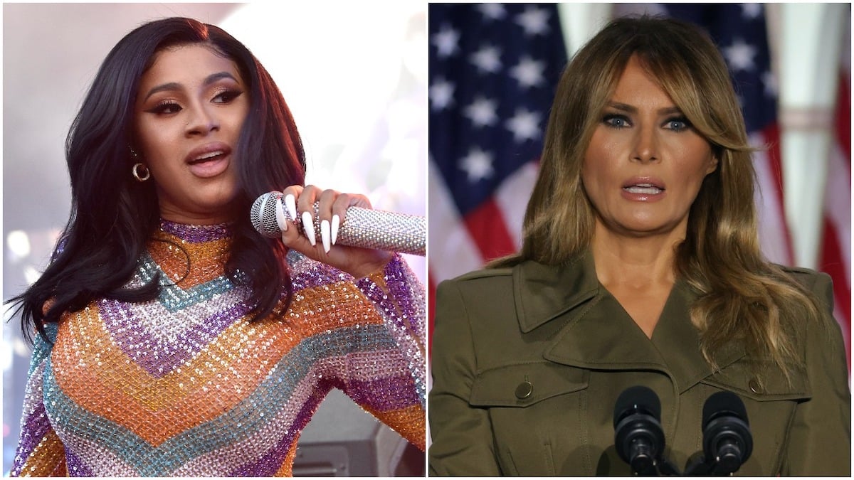 (L–R) Cardi B and Melania Trump