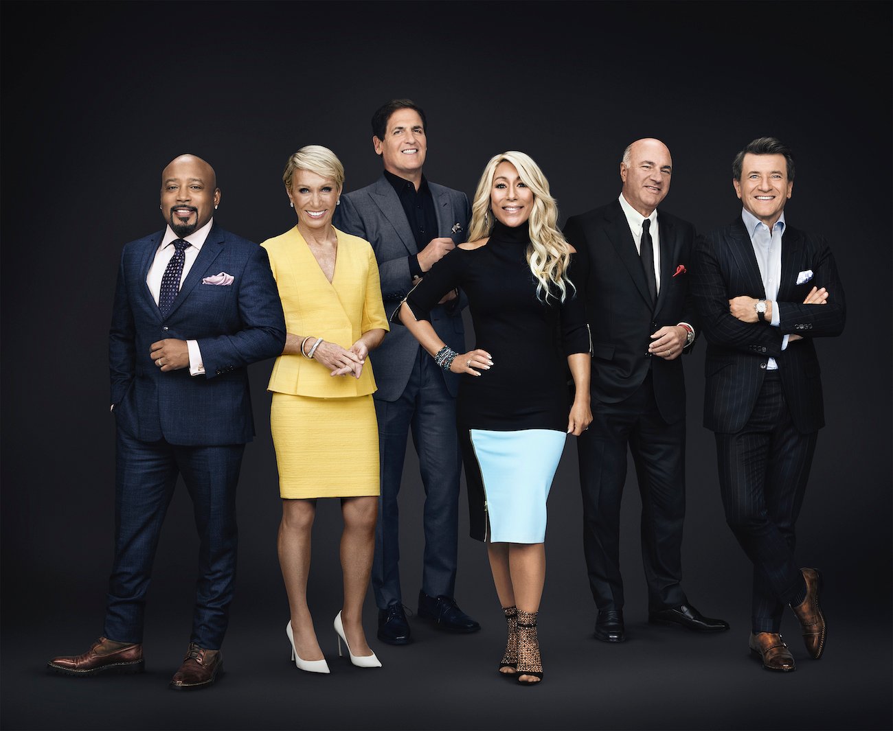 Daymond John, Barbara Corcoran, Mark Cuban, Lori Greiner, Kevin O'Leary, and Robert Herjavec of ABC's 'Shark Tank'