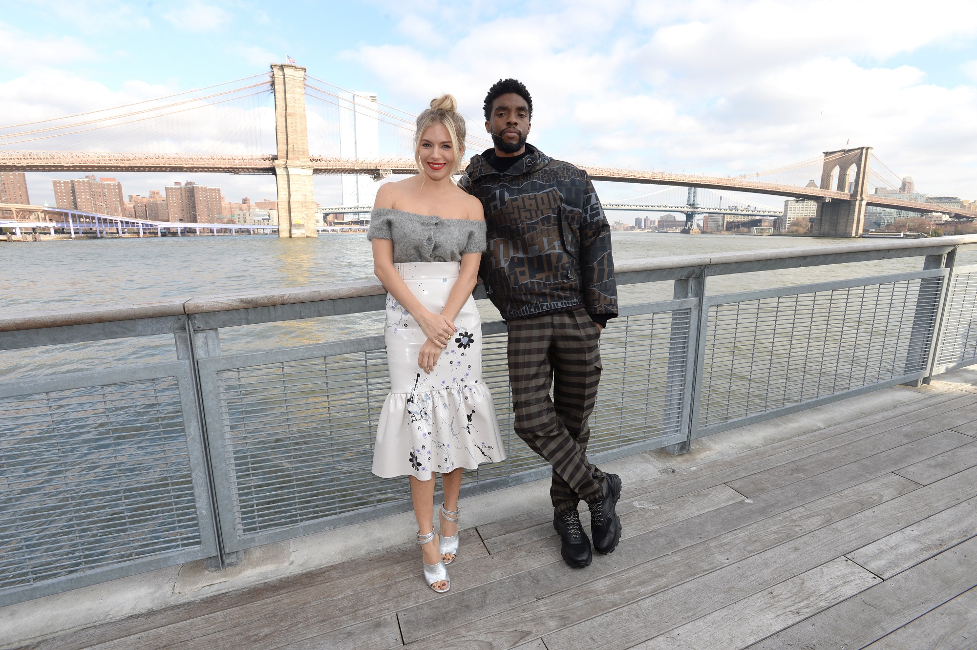 Chadwick Boseman and Sienna Miller