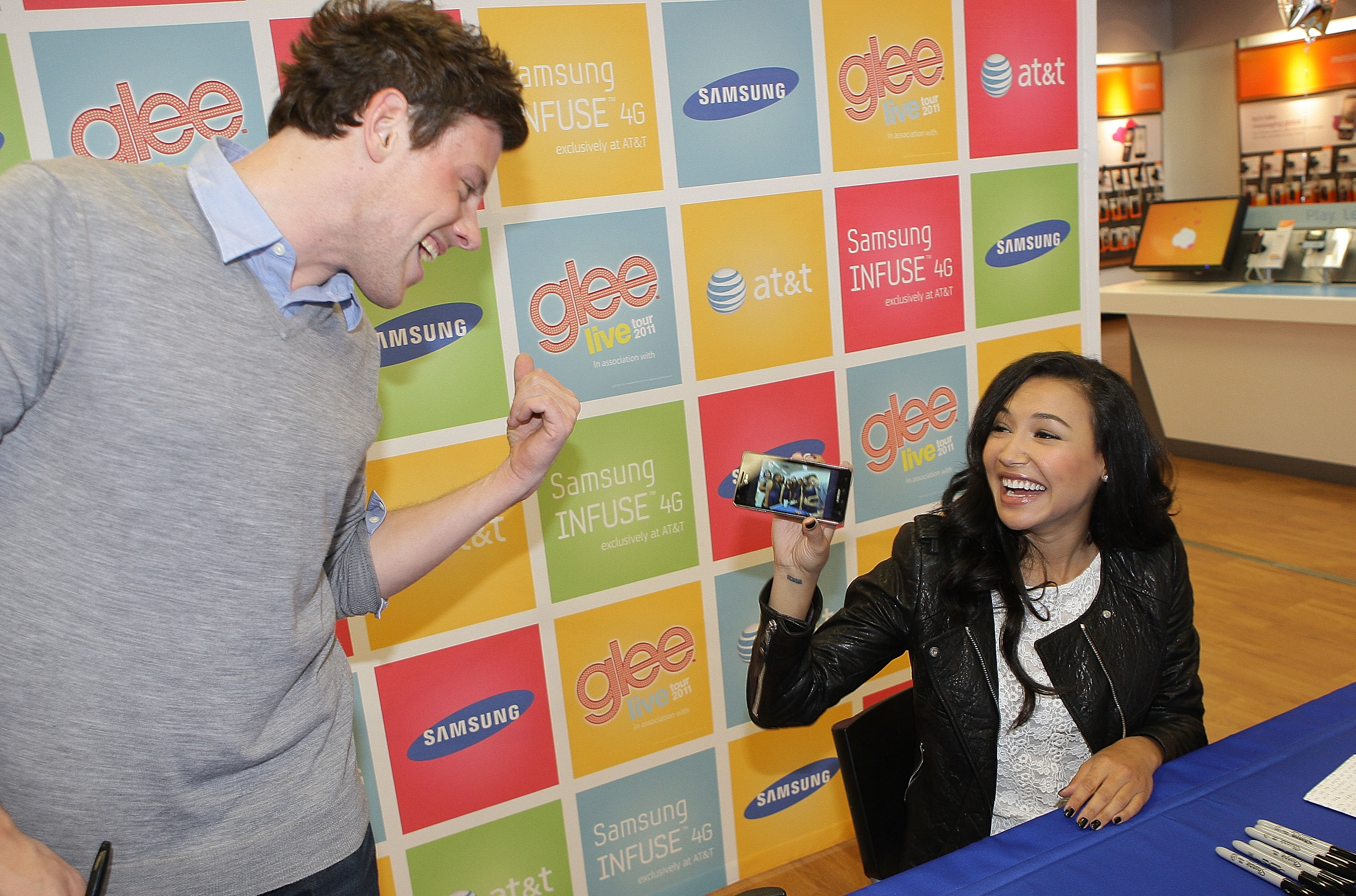 Cory Monteith and Naya Rivera | John Medina/WireImage