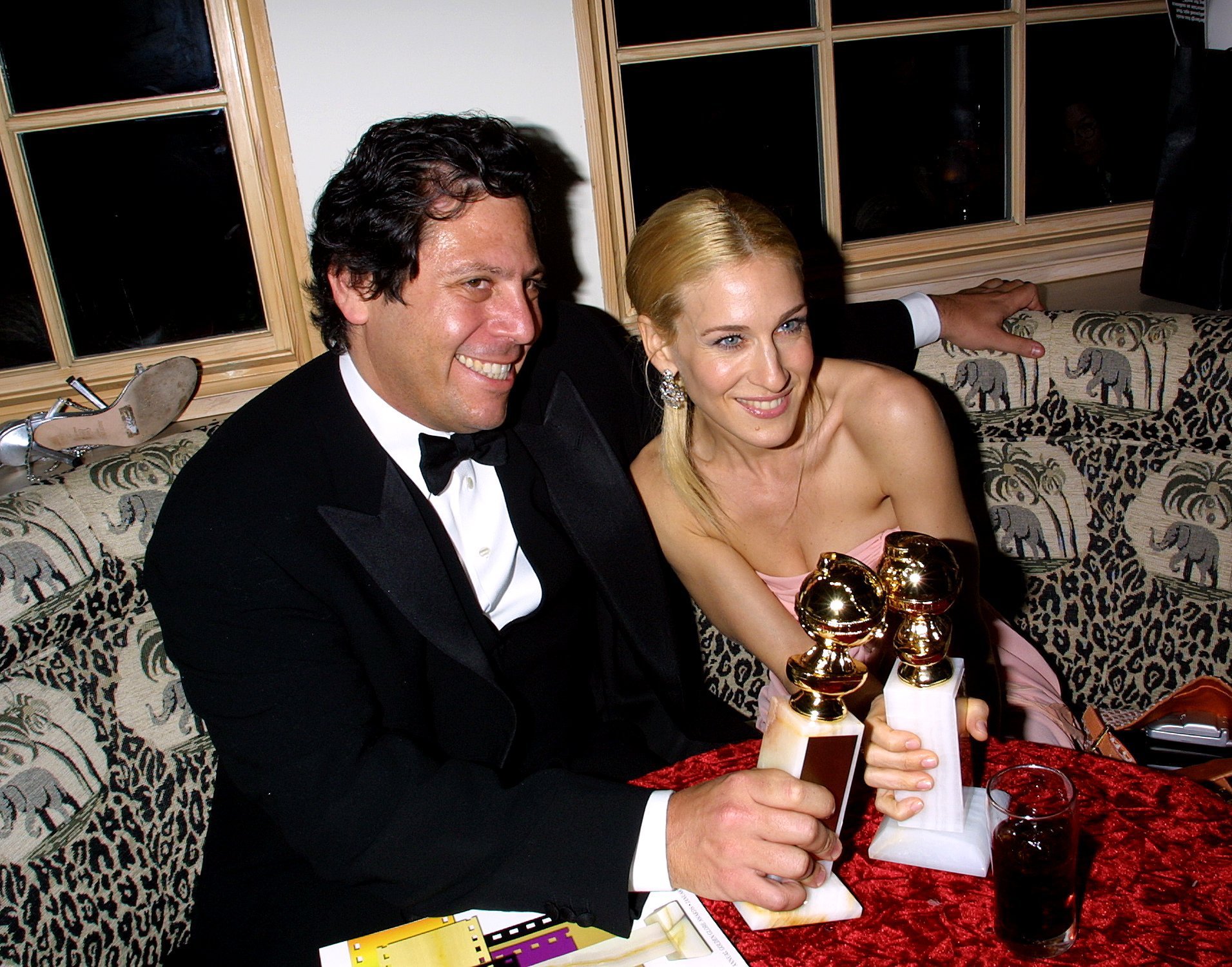 Darren Starr and Sarah Jessica Parker at a Golden Globe after party