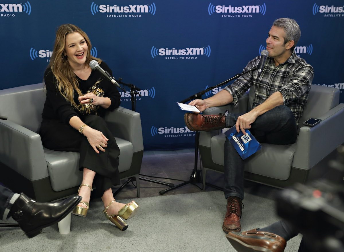 Drew Barrymore and Andy Cohen