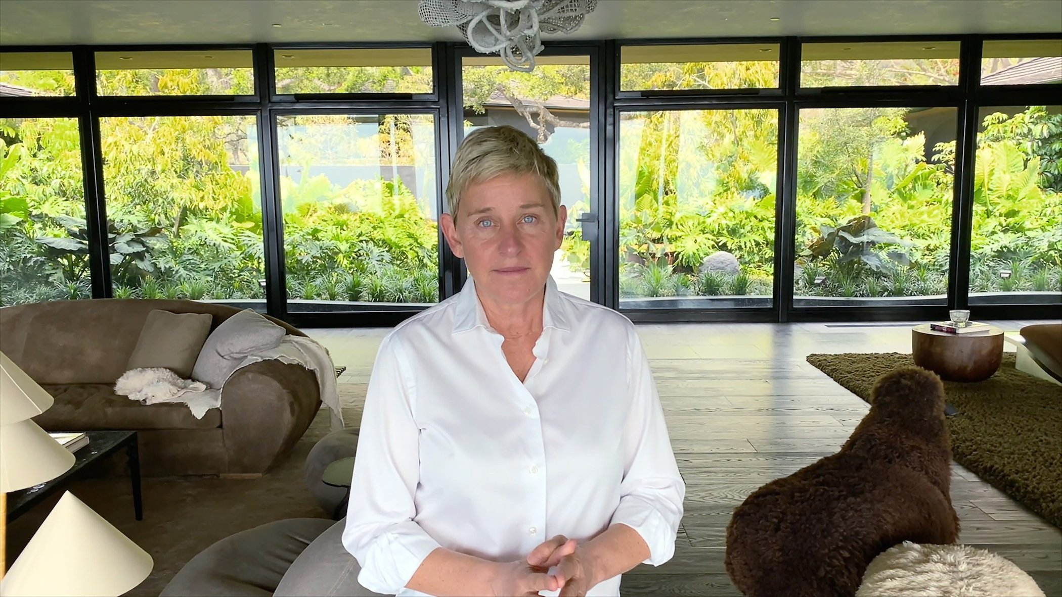 Ellen DeGeneres during the Fox Presents the IHeart Living Room Concert For America