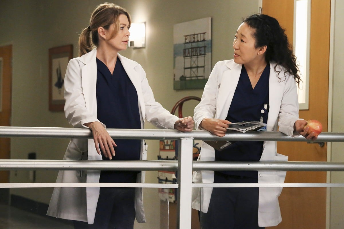 Ellen Pompeo as Meredith Grey and Sandra Oh as Cristina Yang on 'Grey's Anatomy'