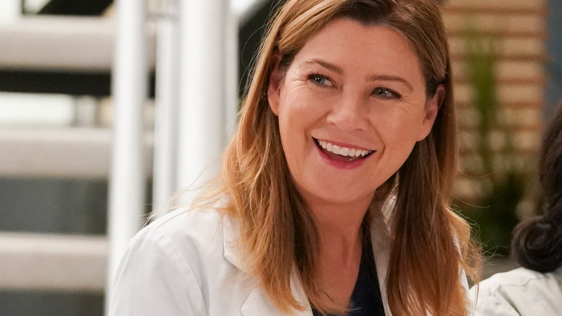 Ellen Pompeo as Meredith Grey on 'Grey's Anatomy' Season 16 laughing