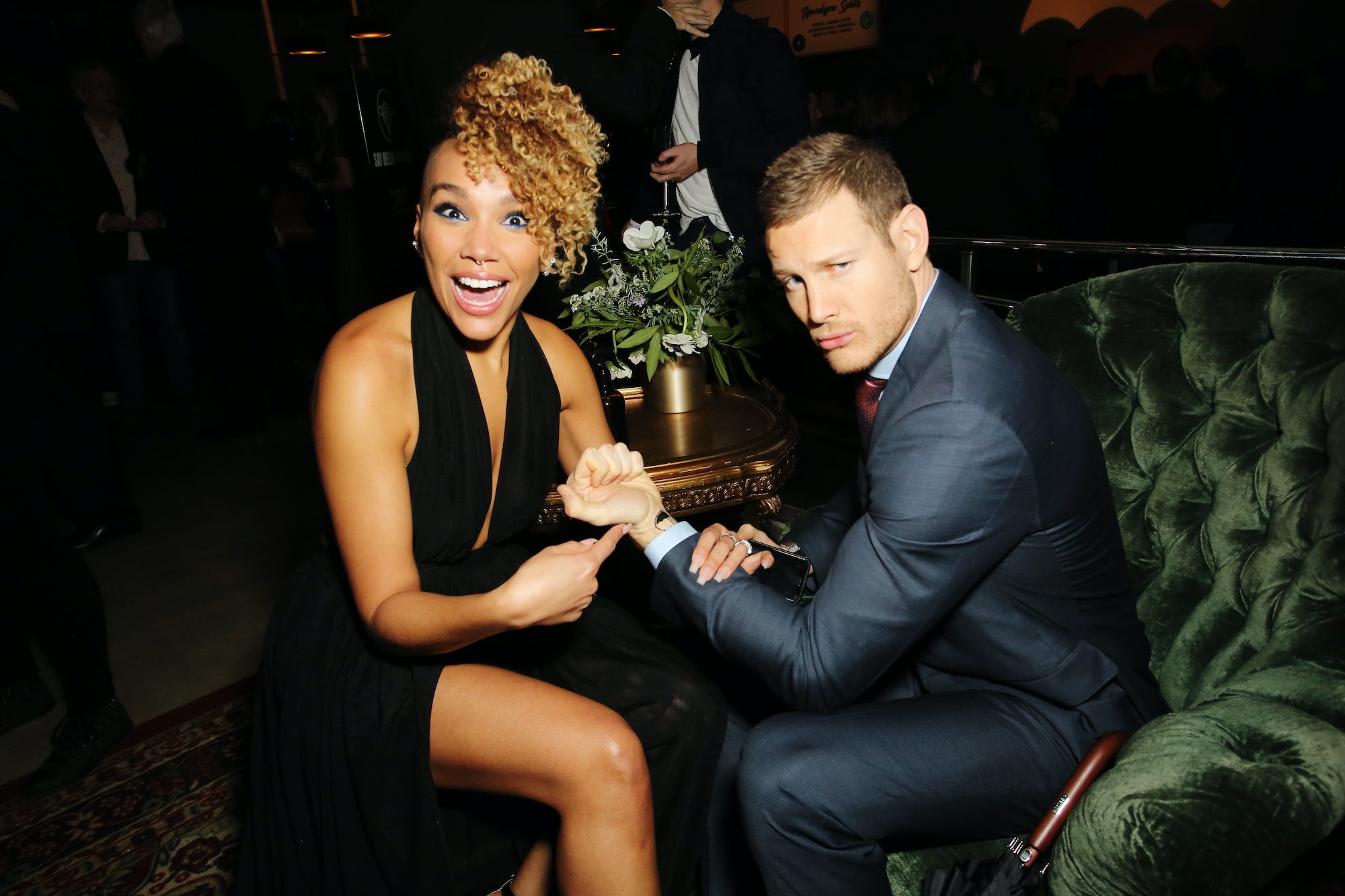 Emmy Raver-Lampman and Tom Hopper Emmy Raver-Lampman and Tom Hopper