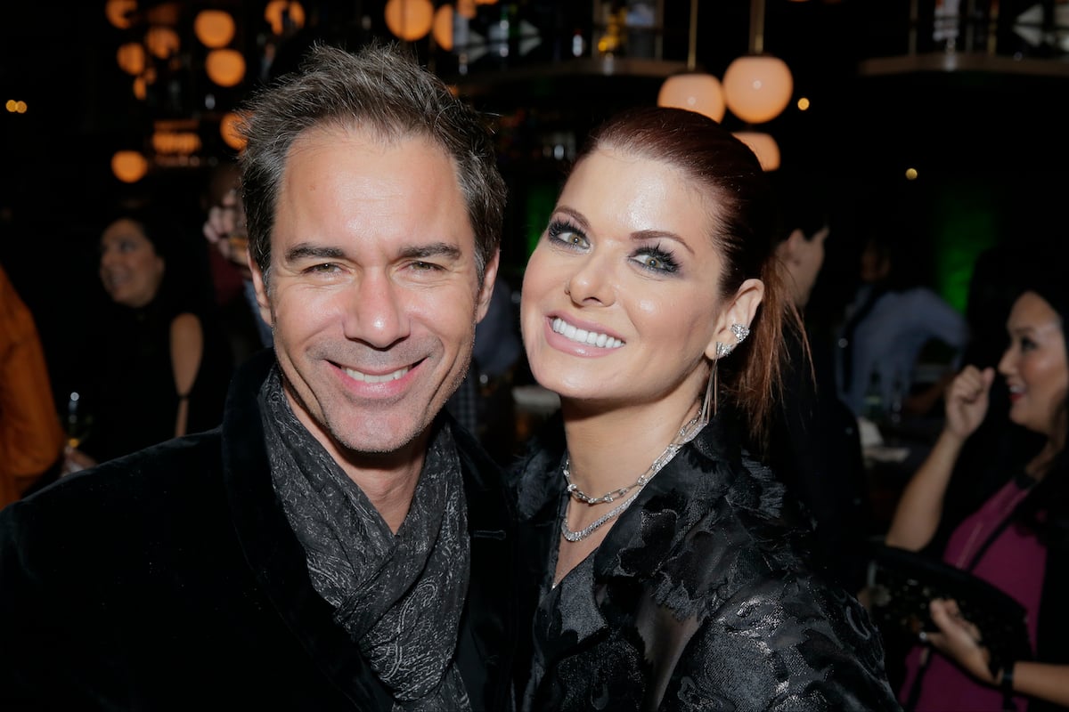 Eric McCormack and Debra Messing at the Vanity Fair NBC Primetime Party in 2018
