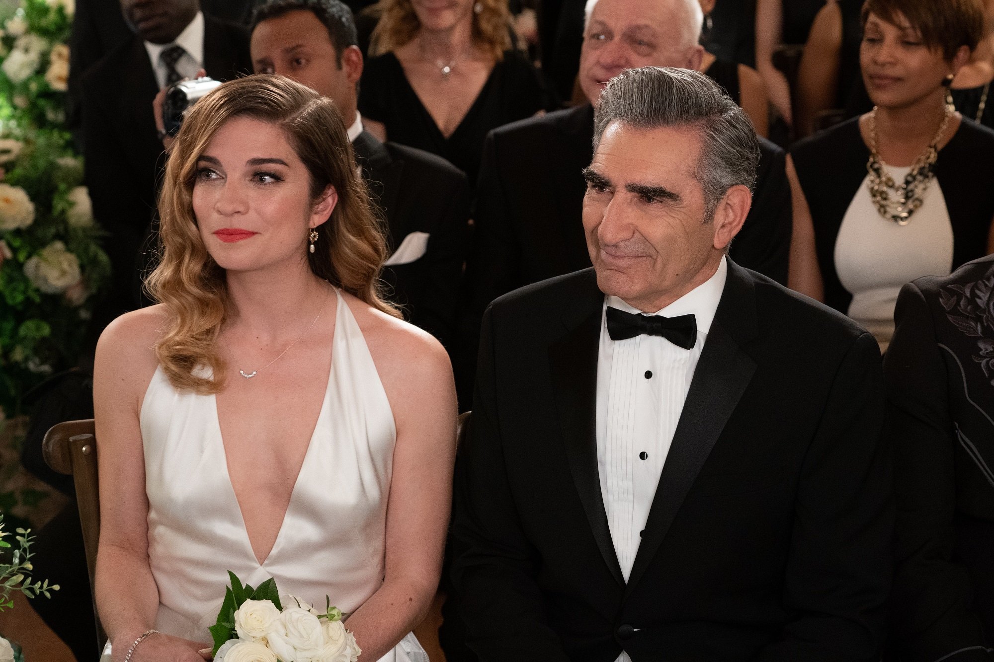 Eugene Levy and Annie Murphy