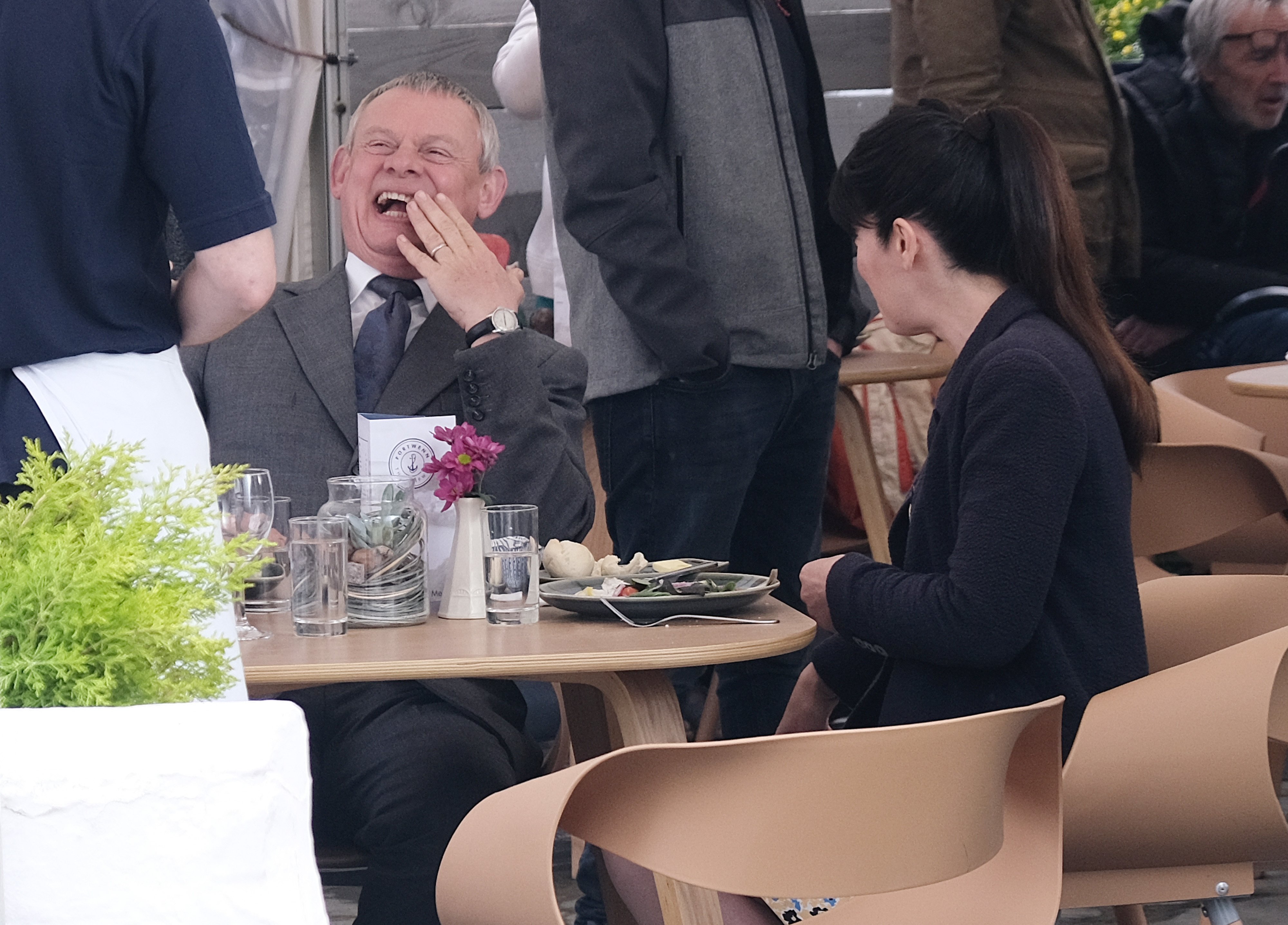 On the set of 'Doc Martin'