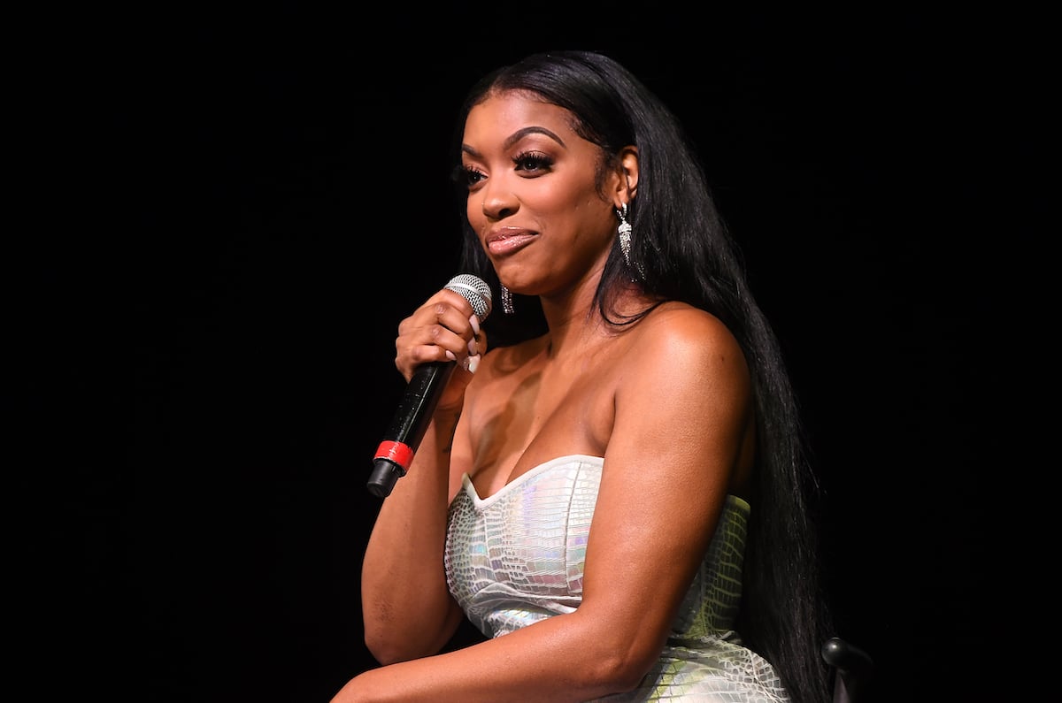 Porsha Williams speaks onstage during 2019 Atlanta Ultimate Women's Expo at Georgia World Congress Center on June 01, 2019