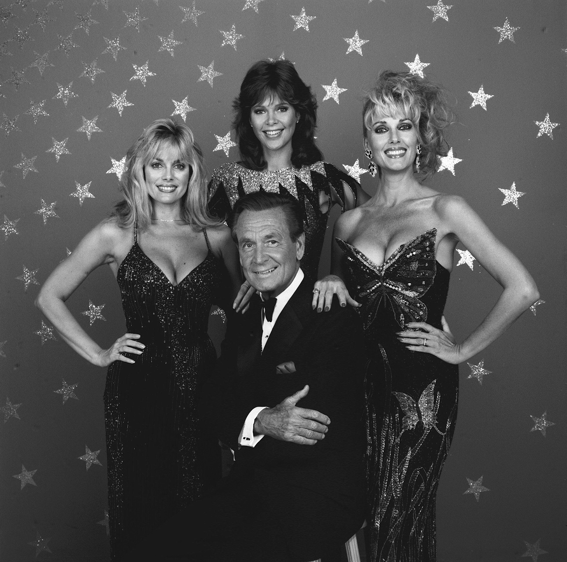 Bob Barker (center) with his 'Barker's Beauties' including to the far left, Dian Parkinson