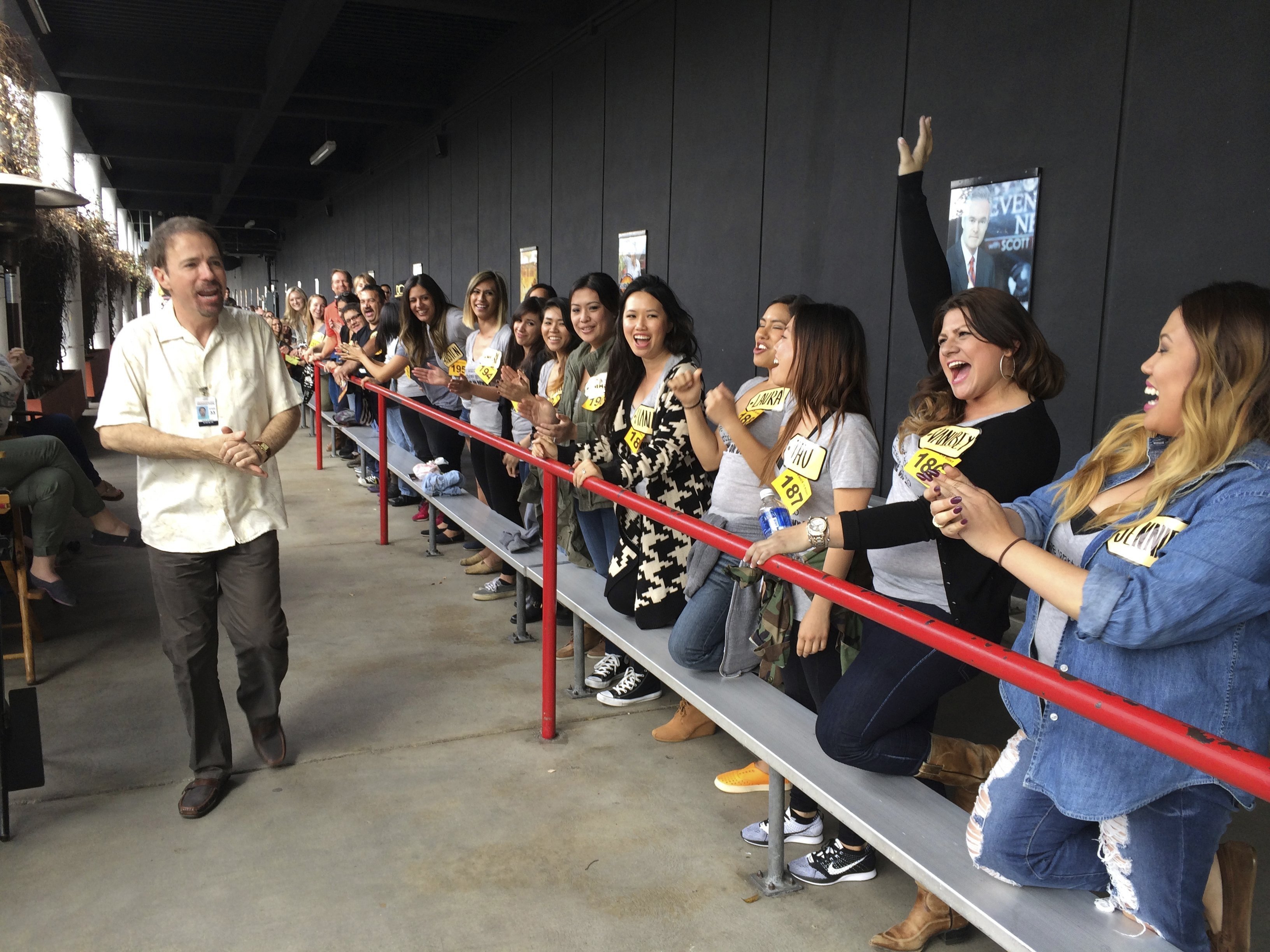 Stan Blits of 'The Price Is Right,' scanning the crowd for potential contestants