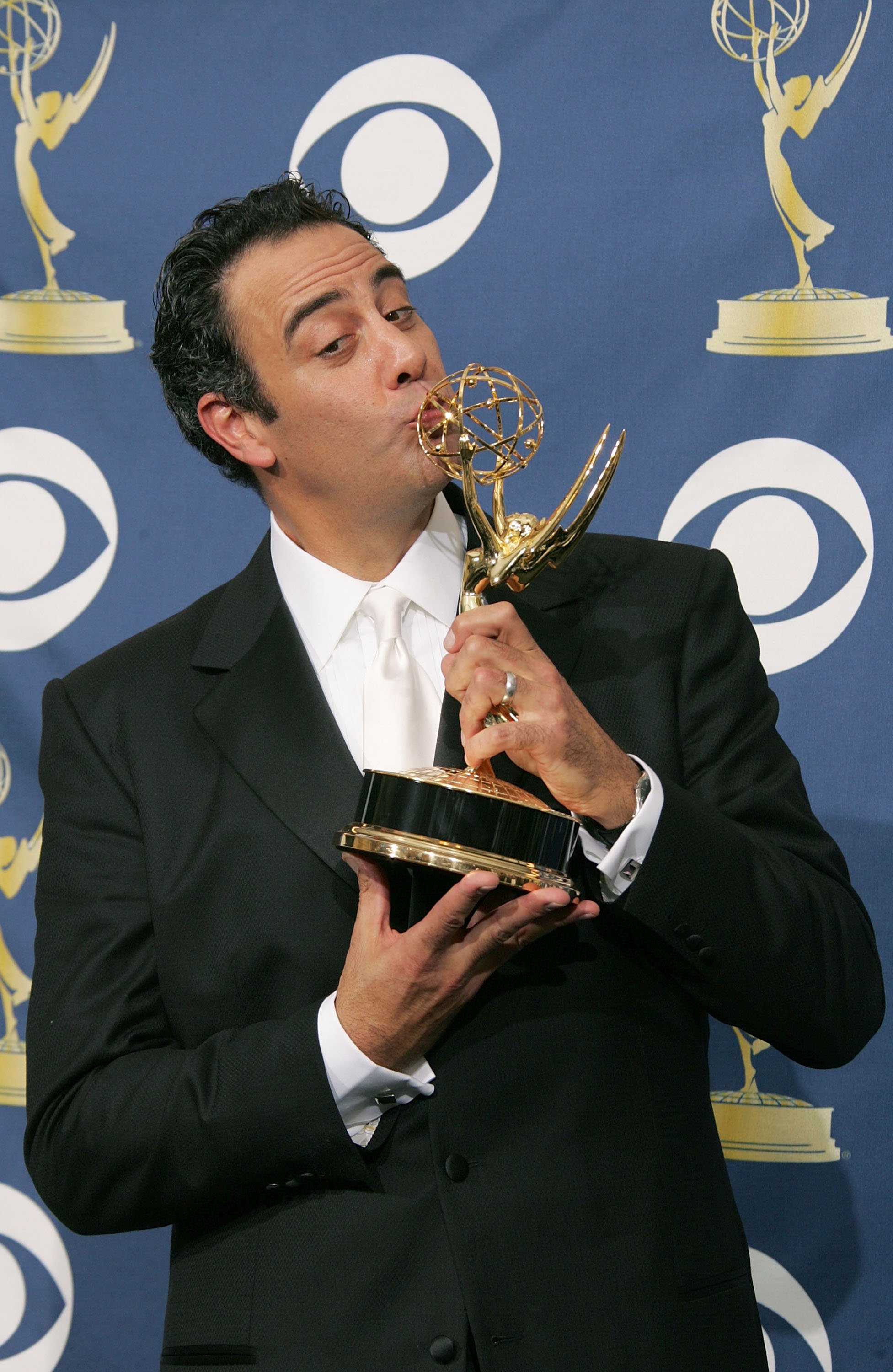 Brad Garrett with his 2005 Emmy award for his performance as Robert Barone in 'Everybody Loves Raymond'