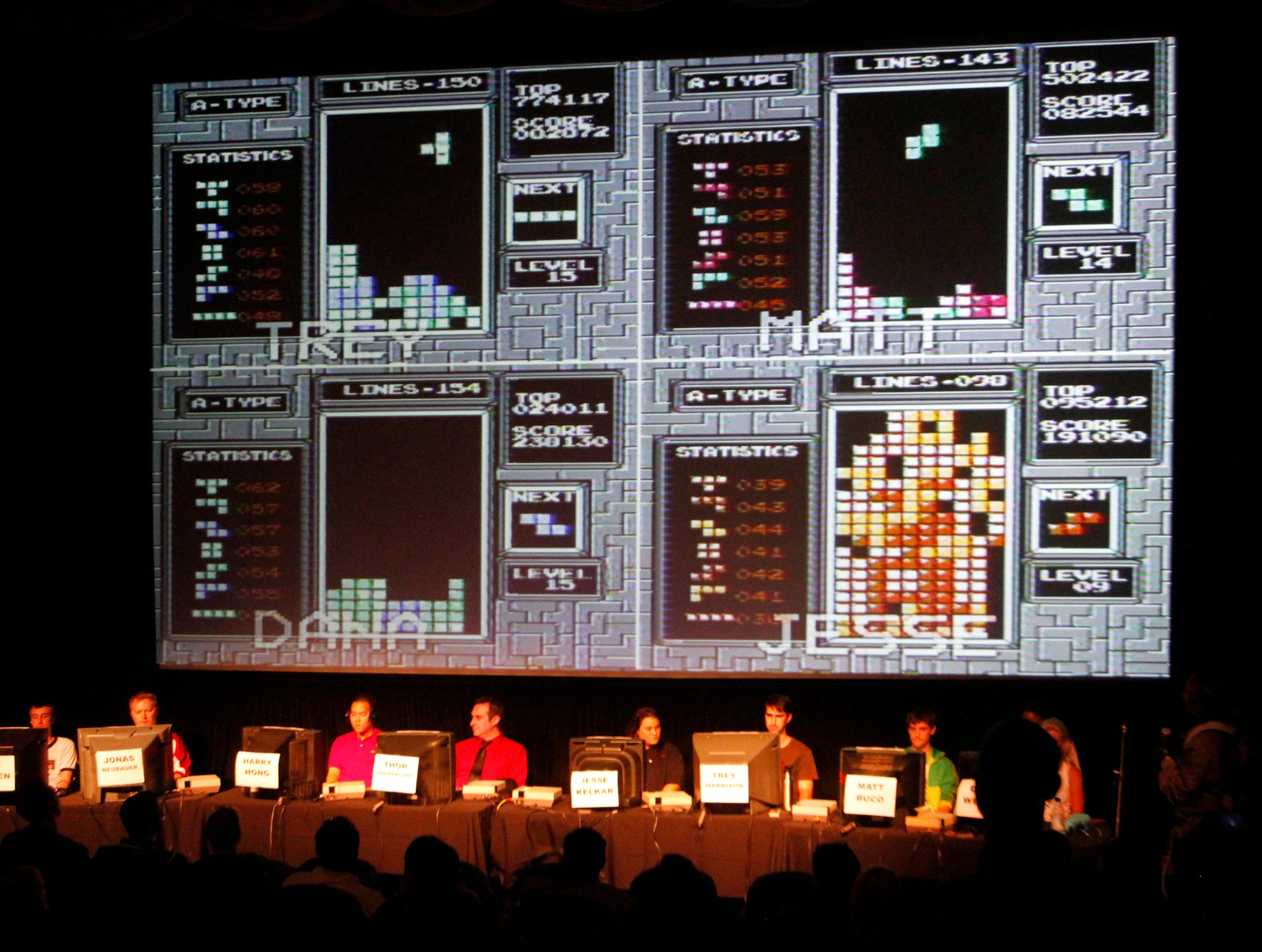 High Score features a Tetris tournament