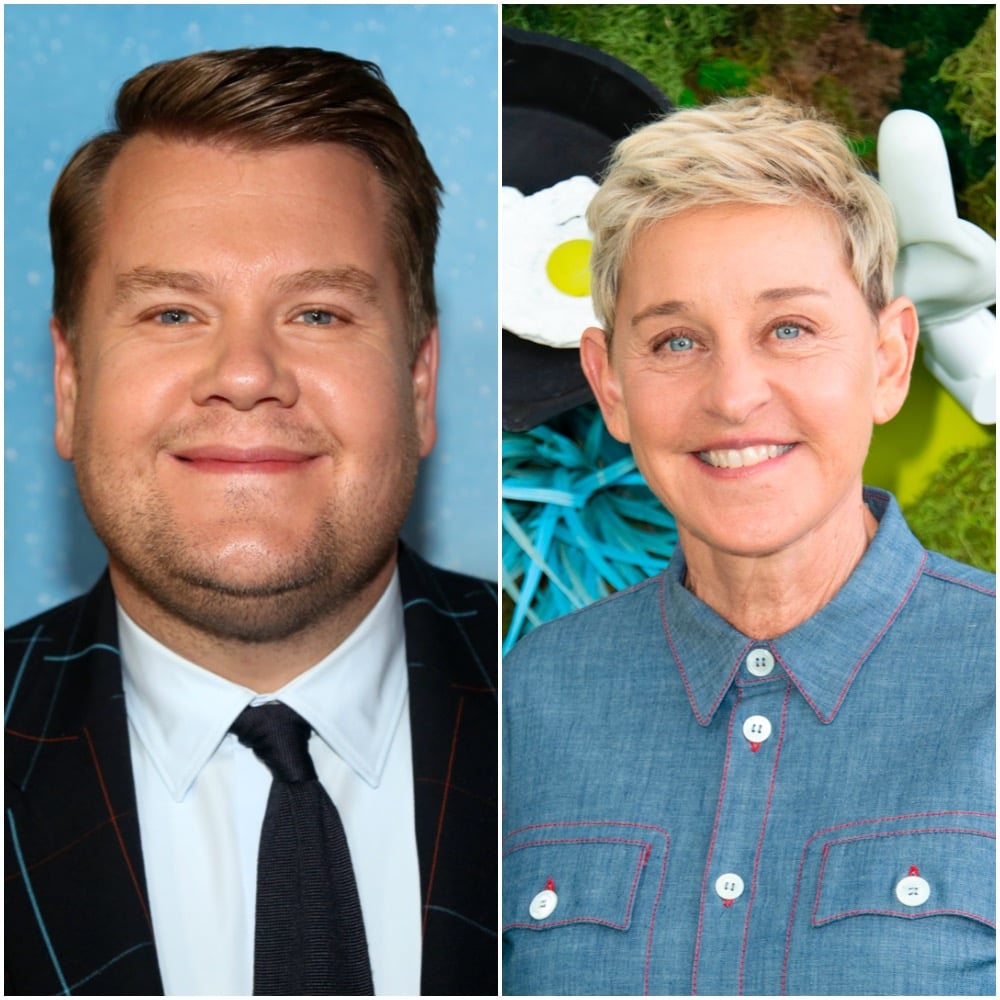 James Corden and Ellen DeGeneres