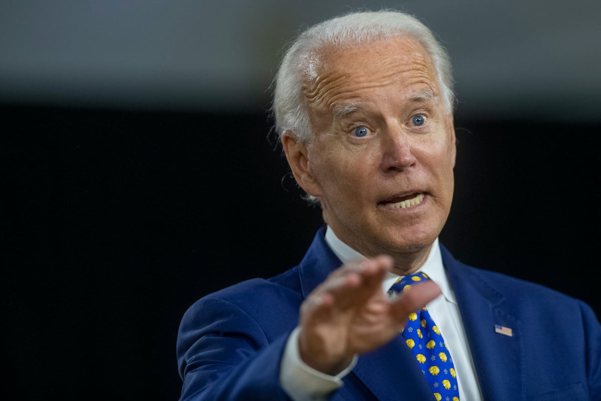 Former Vice President Joe Biden delivers a speech