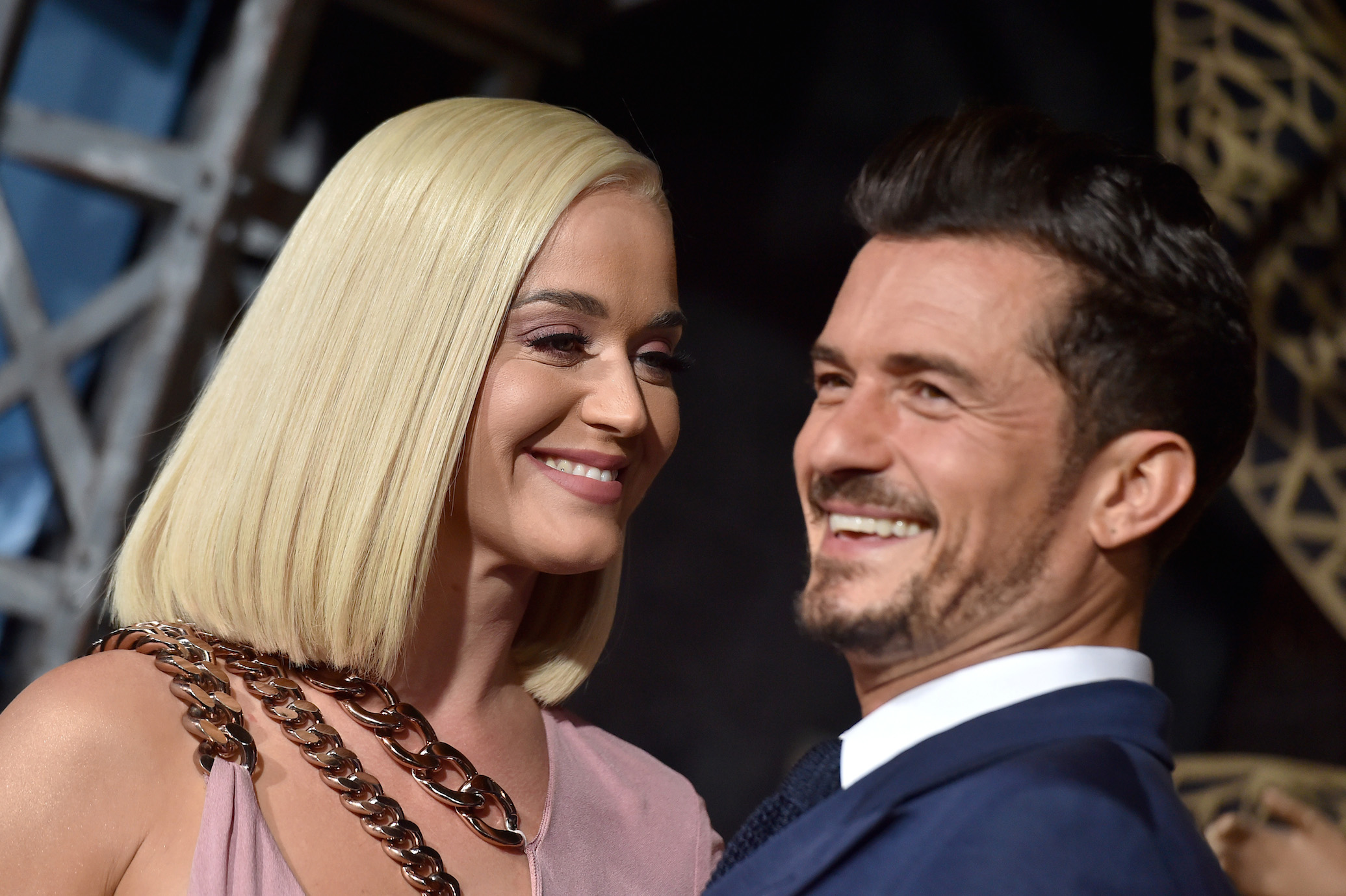 Katy Perry and Orlando Bloom attend the LA Premiere of Amazon's "Carnival Row'