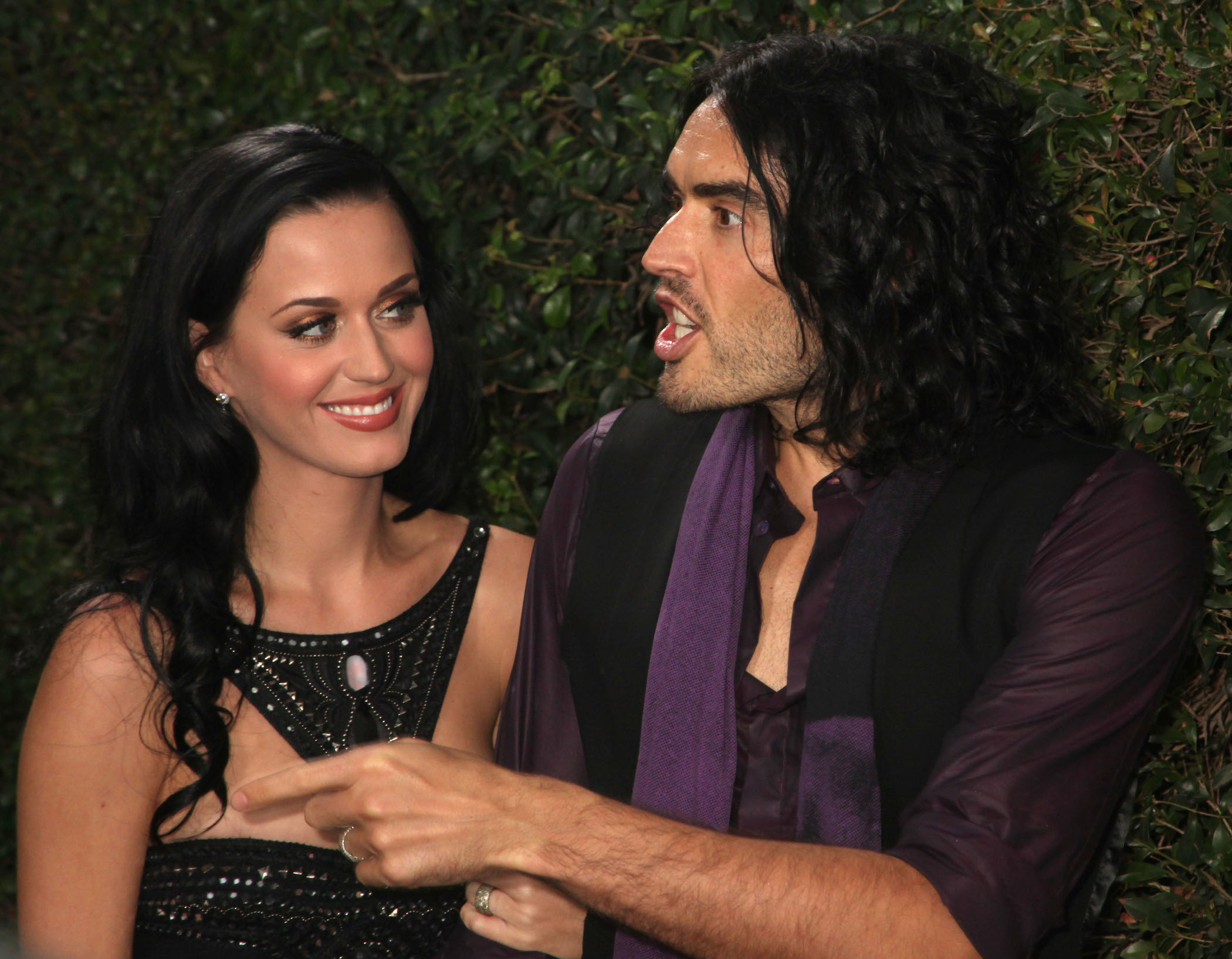 Katy Perry and Russell Brand arrive at Rolling Stone Restaurant And Lounge
