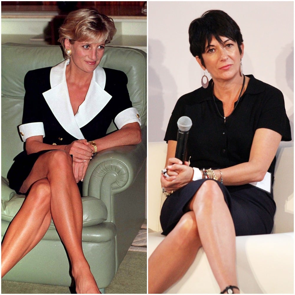 (L) Princess Diana, (R) Ghislaine Maxwell