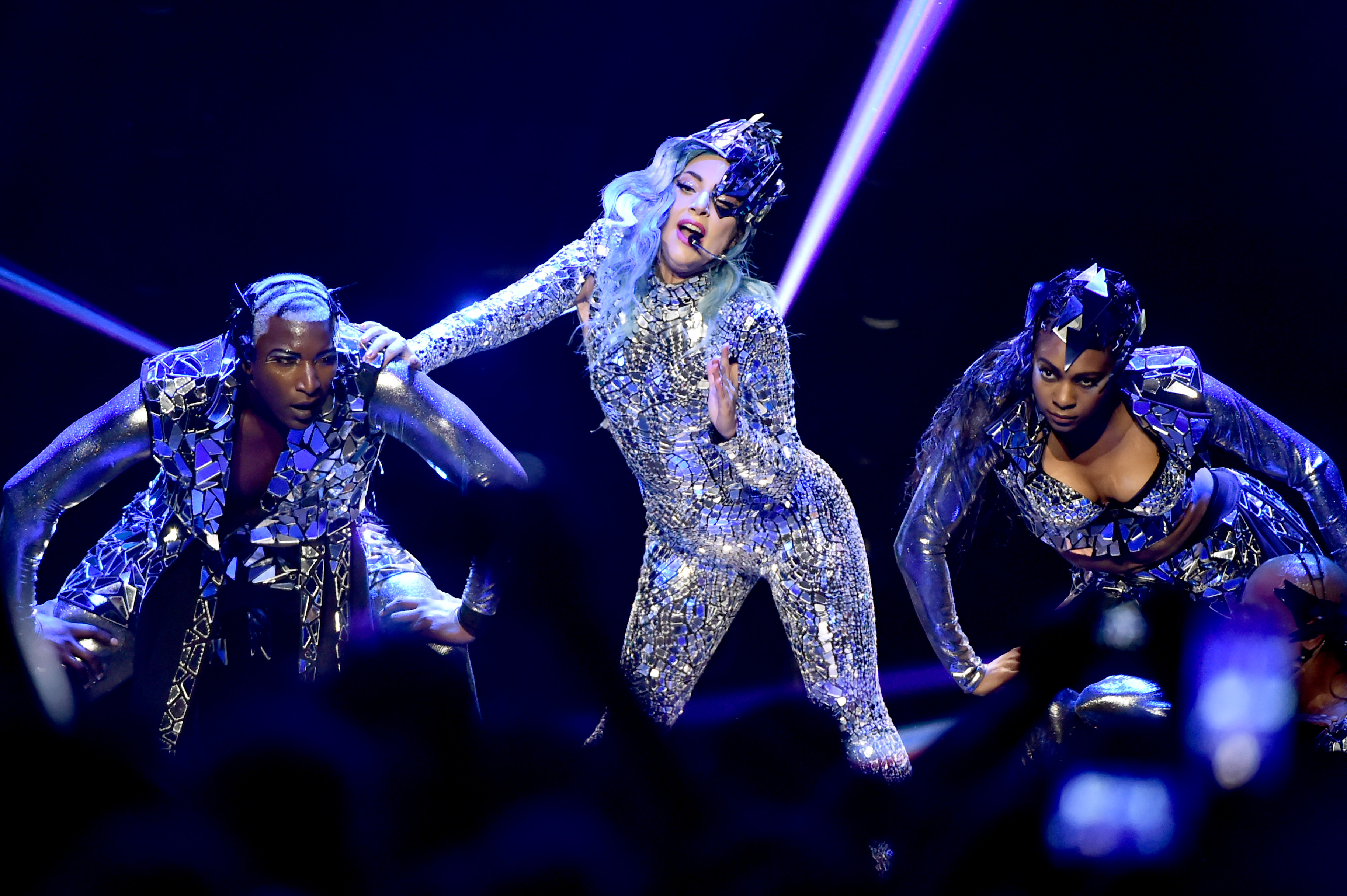 Lady Gaga performs on stage during AT&T TV Super Saturday Night