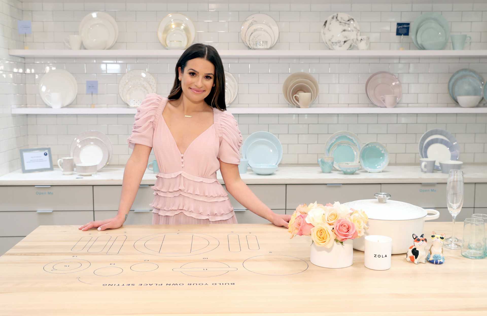 Lea Michele at the Zola NYC Pop-Up Store Wedding Invites + Paper Launch on February 13, 2019 in New York City. | Cindy Ord/Getty Images for Zola