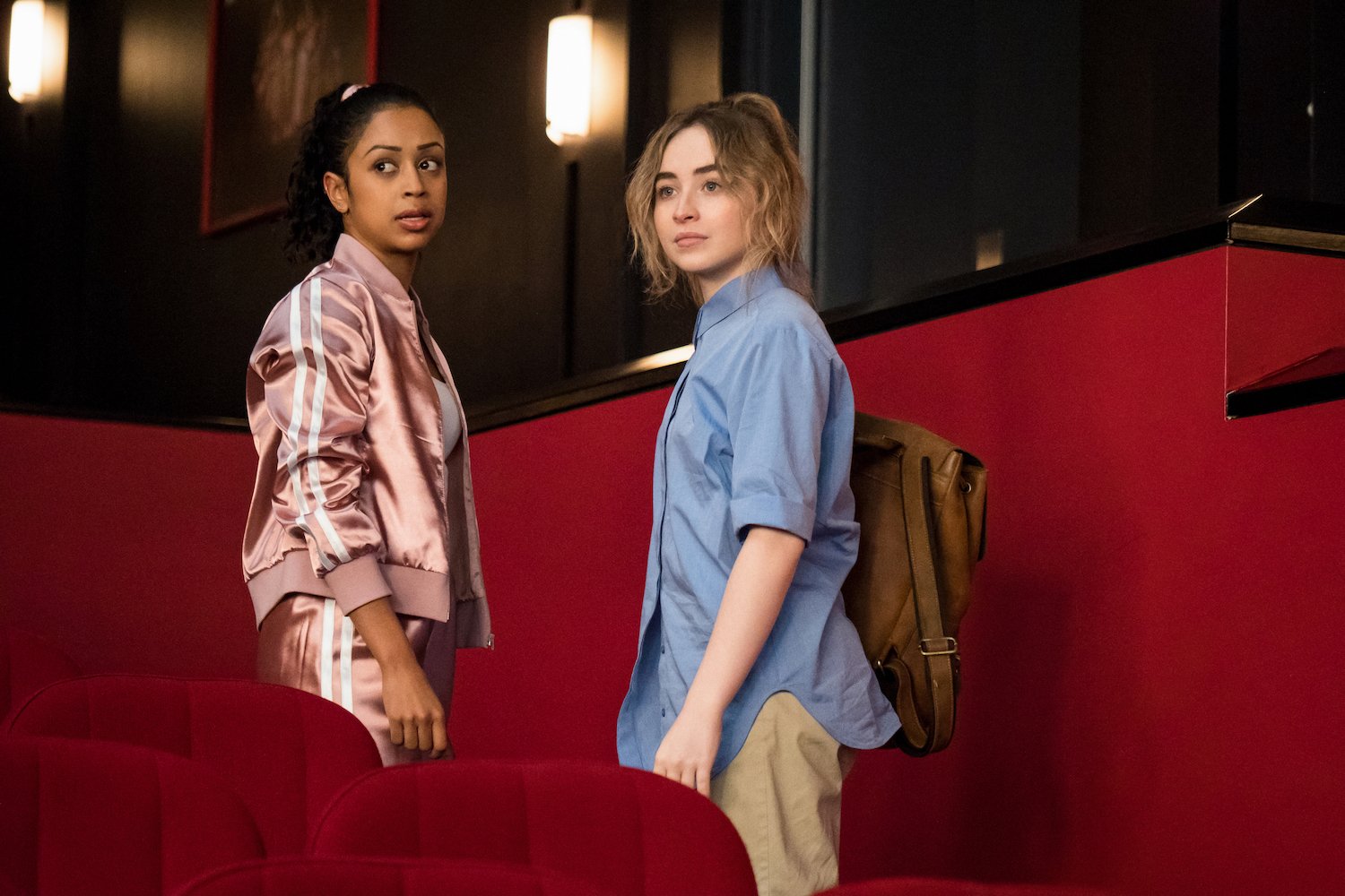 Cast Liza Koshy and Sabrina Carpenter in Work It on Netflix